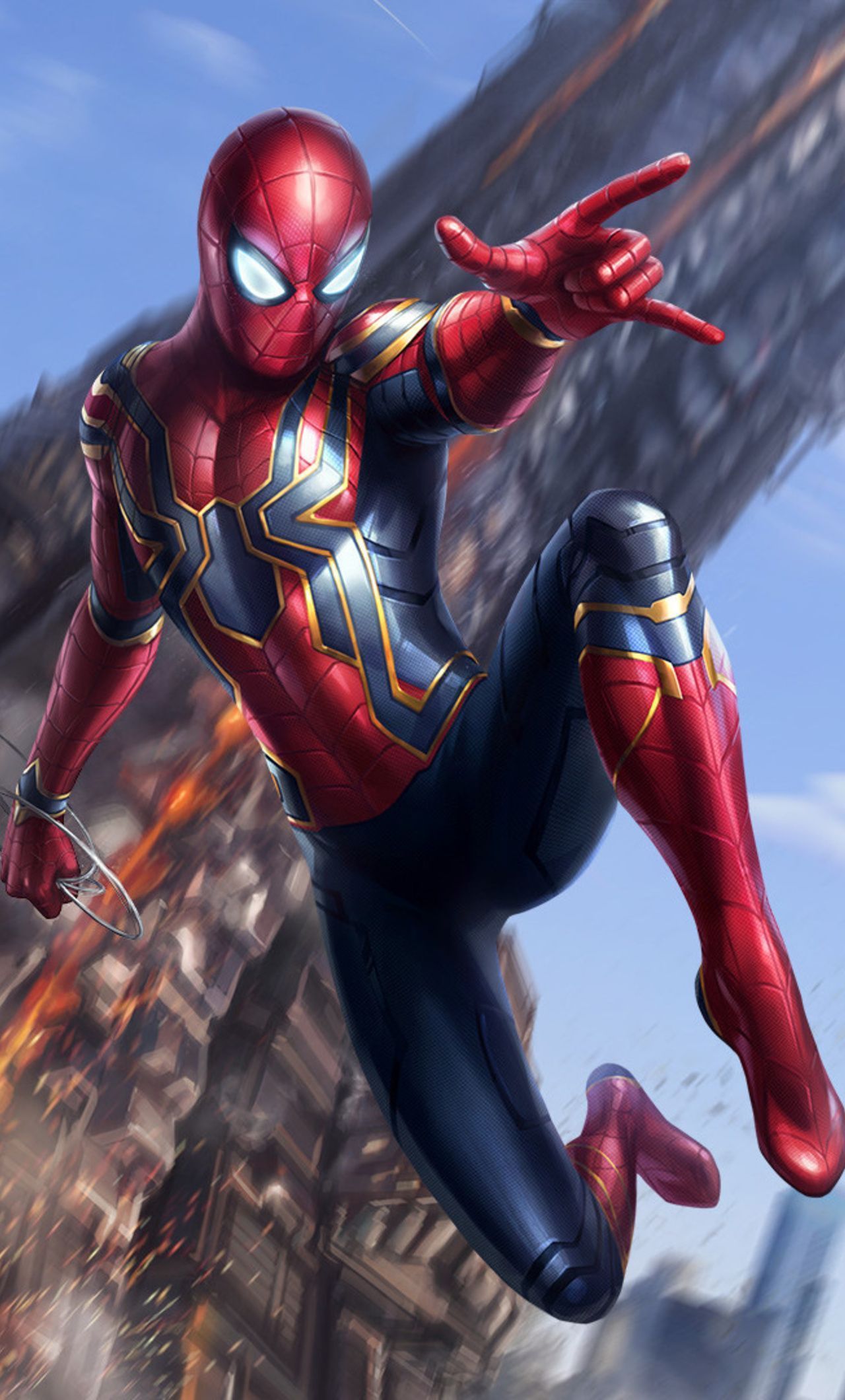 1280x2120 Avengers Spider Man Wallpaper
