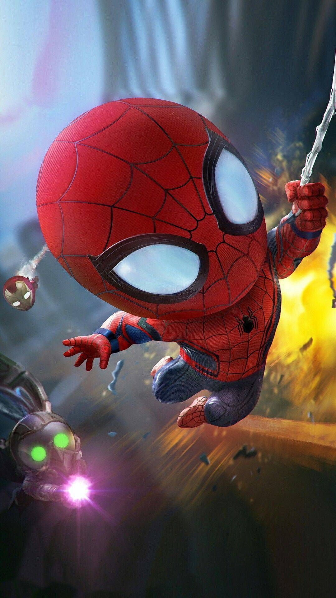1080x1920 Cute Spiderman Avengers IPhone Wallpaper. Spiderman artwork, Chibi marvel, Spiderman