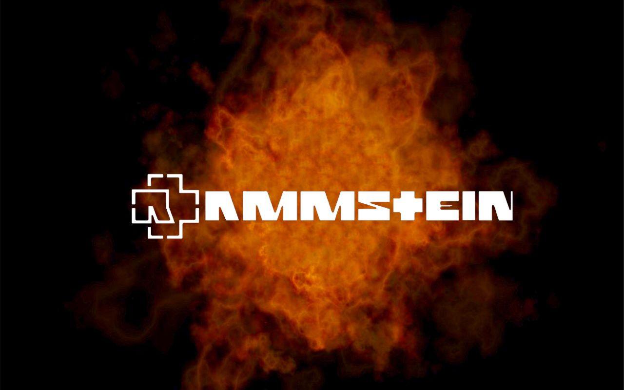 1280x800 Rammstein Fire Explosion Text Desktop Wallpaper