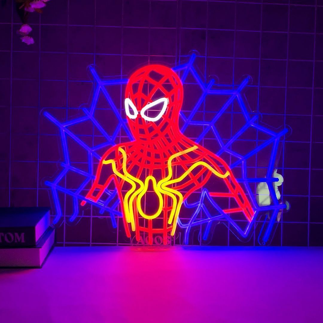 1080x1080 Spiderman Neon Sign