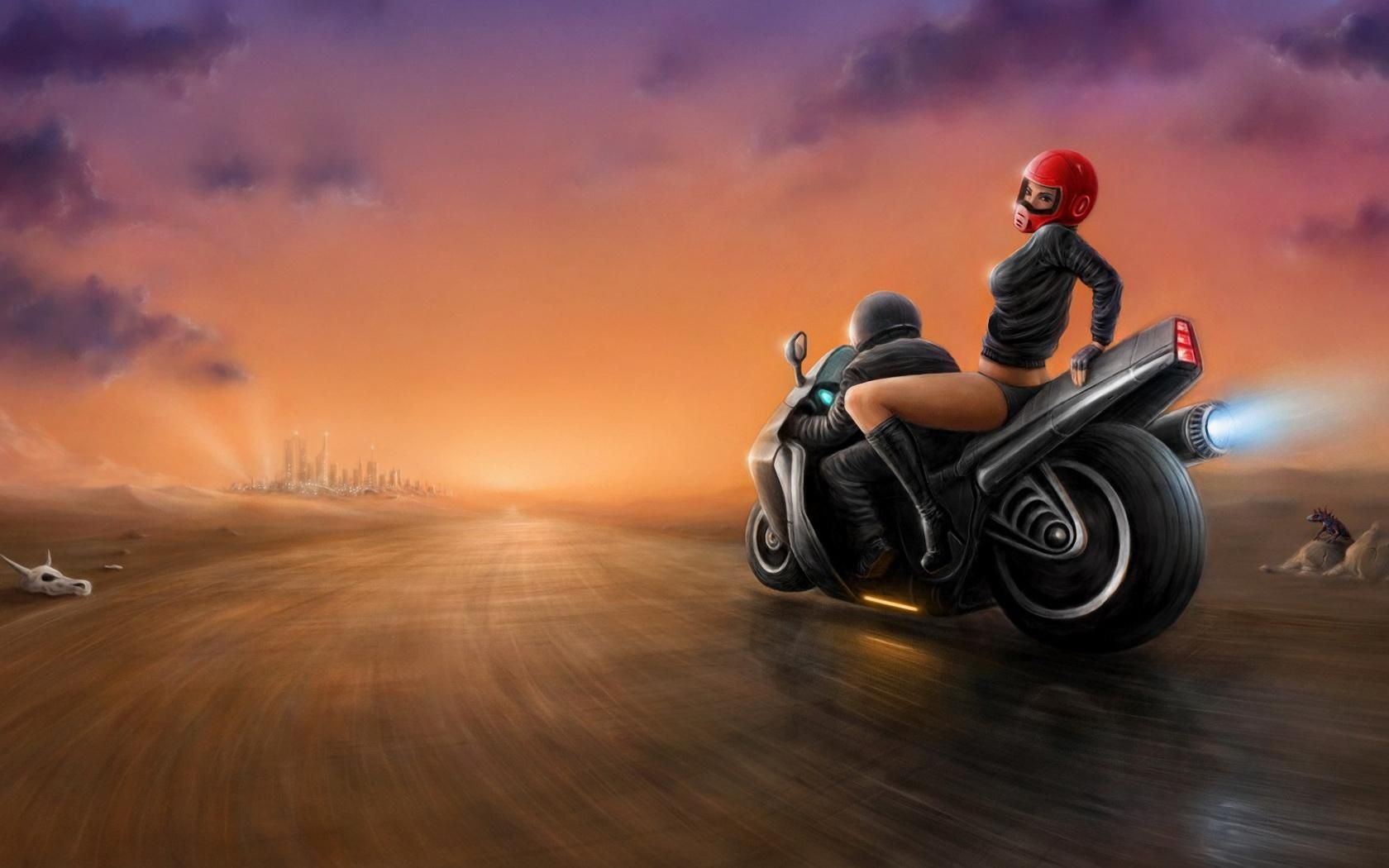 1680x1050 Artistic Motorcycle Wallpaper