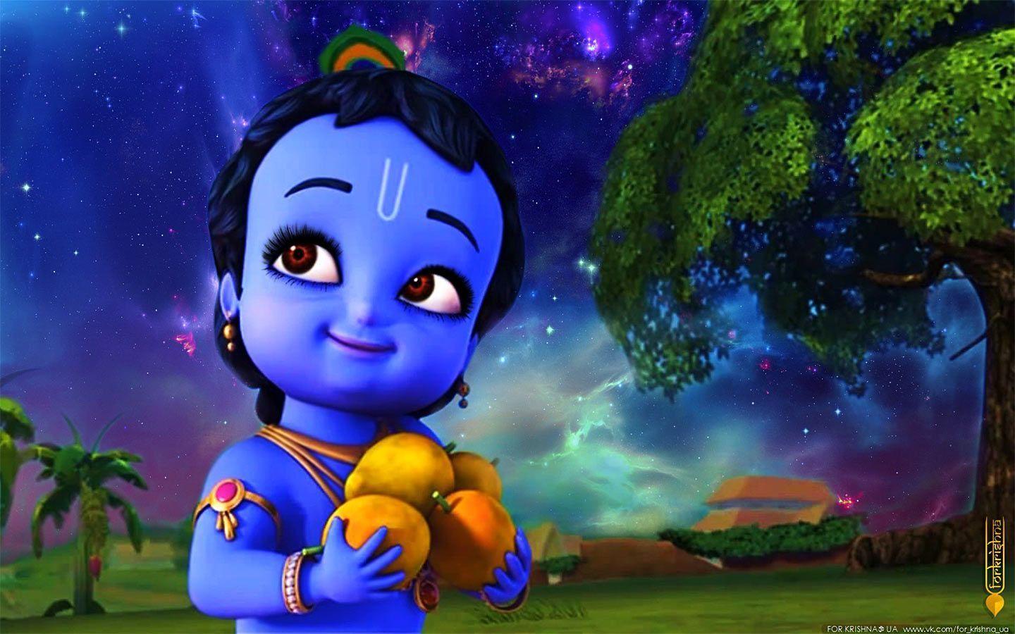 animated lord krishna wallpapers