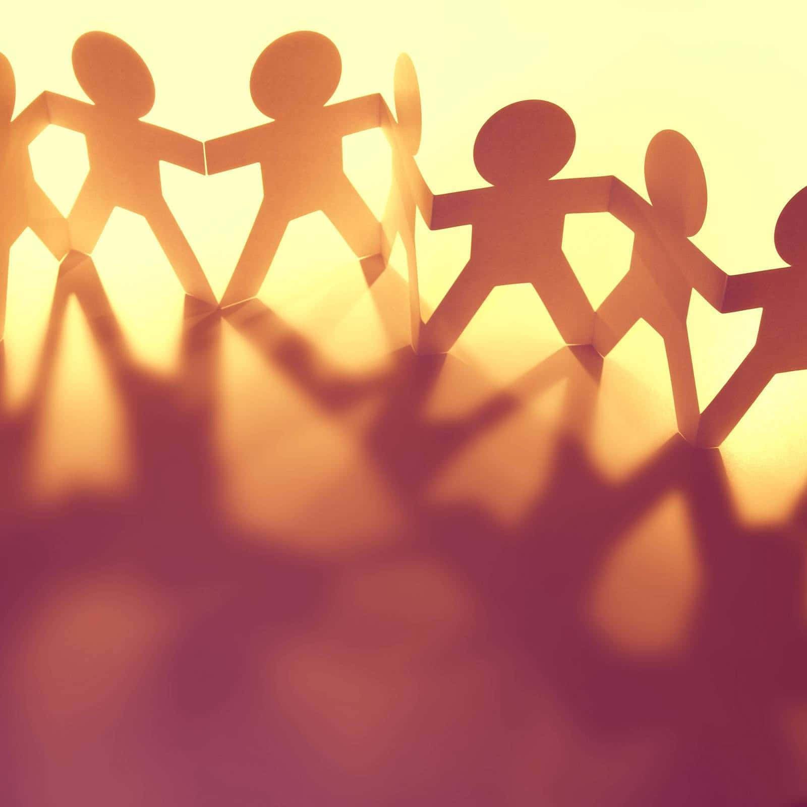 1600x1600 Friends Paper Cut Off Wallpaper