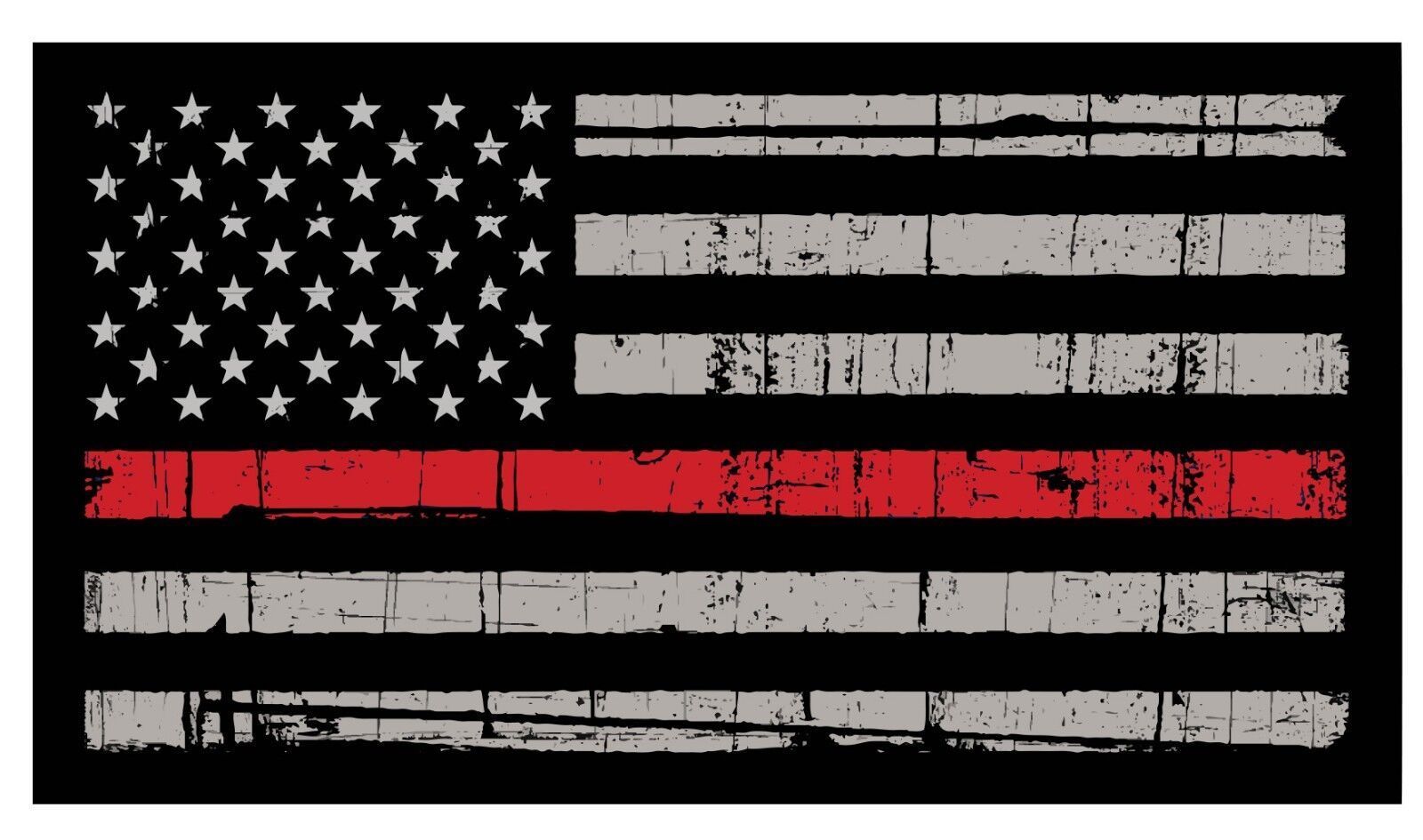 1600x945 Firefighter Thin Red Line American Flag Distressed Vinyl Decal Car Sticker