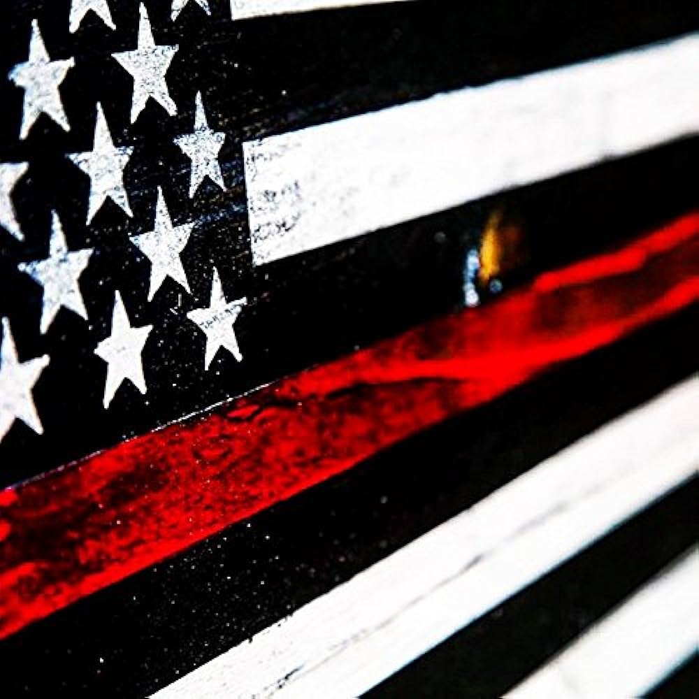 1000x1000 Thin Red Line Flag : Handmade Products