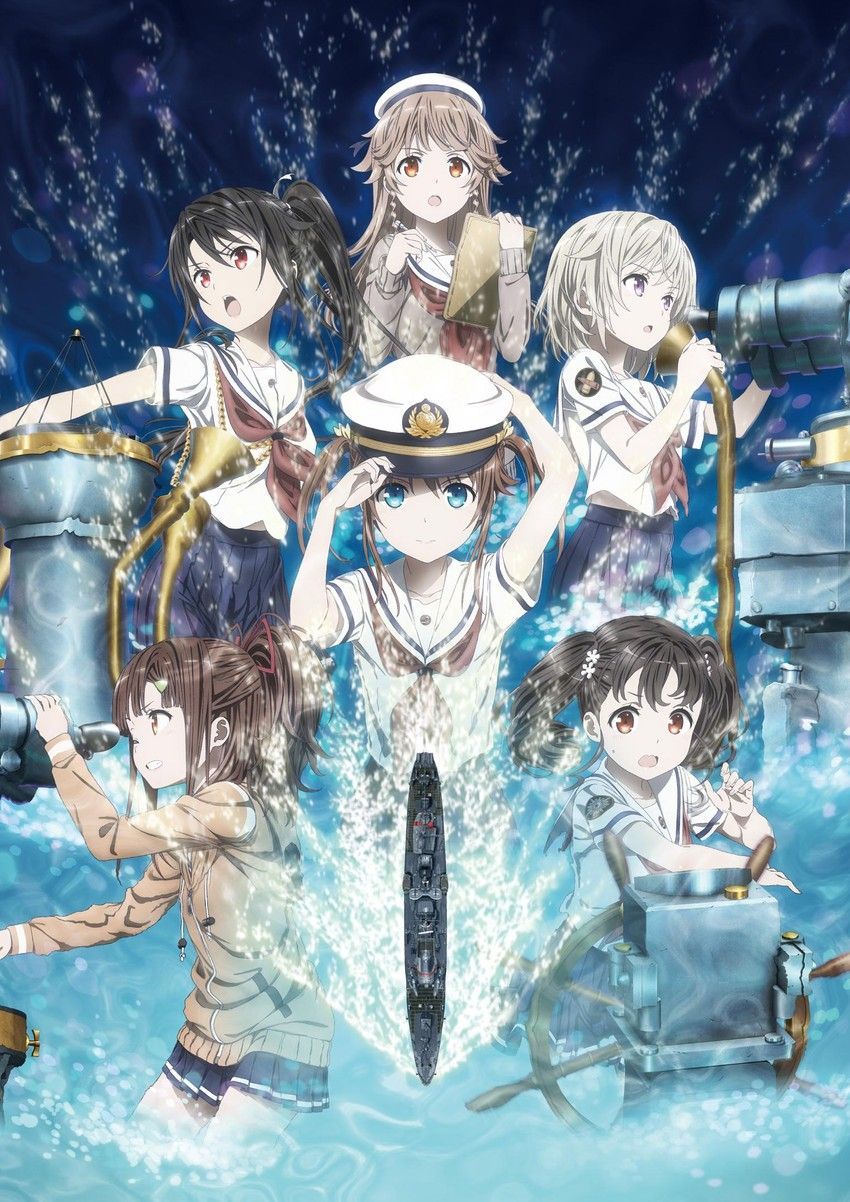 850x1202 misaki akeno, munetani mashiro, irizaki mei, nosa kouko, tateishi shima, and 1 more (high school fleet)