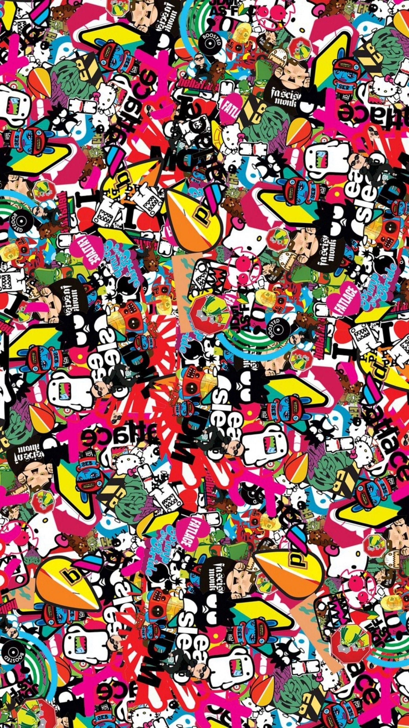 doodle art colored wallpaper