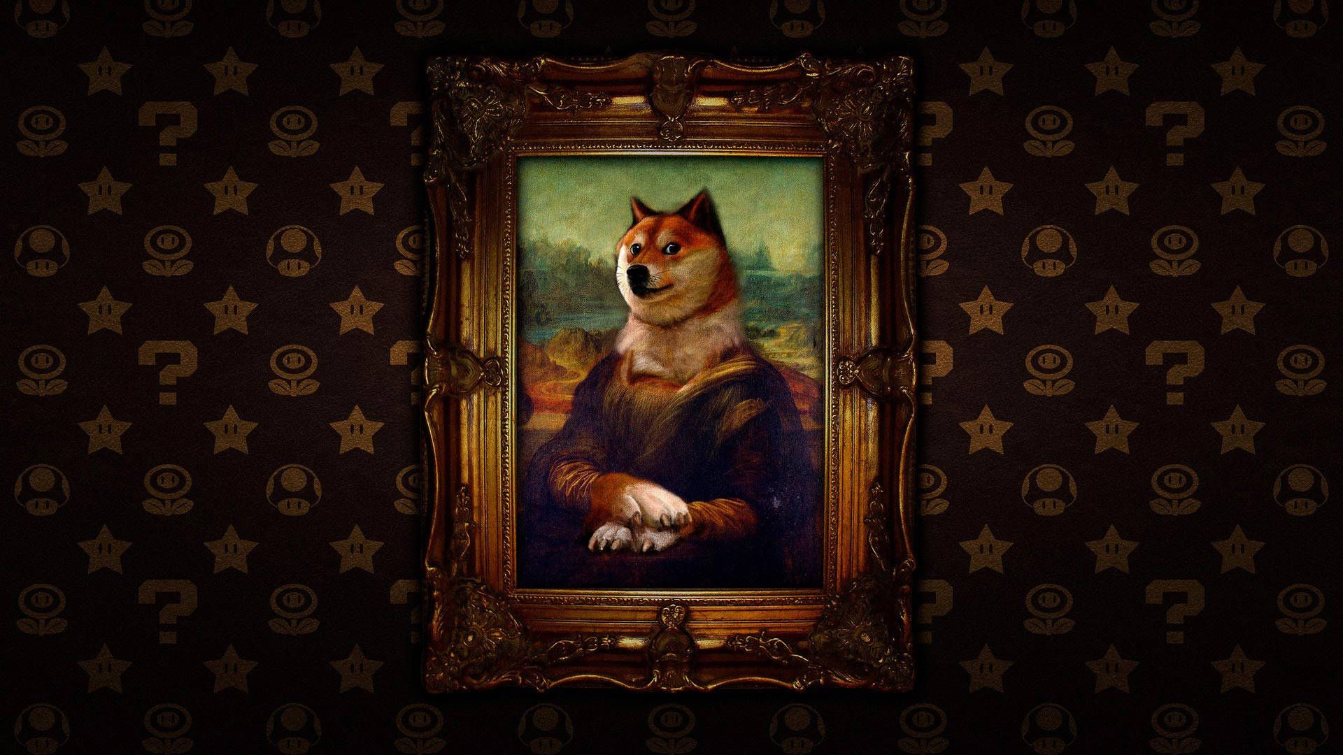 1920x1080 Download Adorable doggo with Lisa Simpson painting Wallpaper
