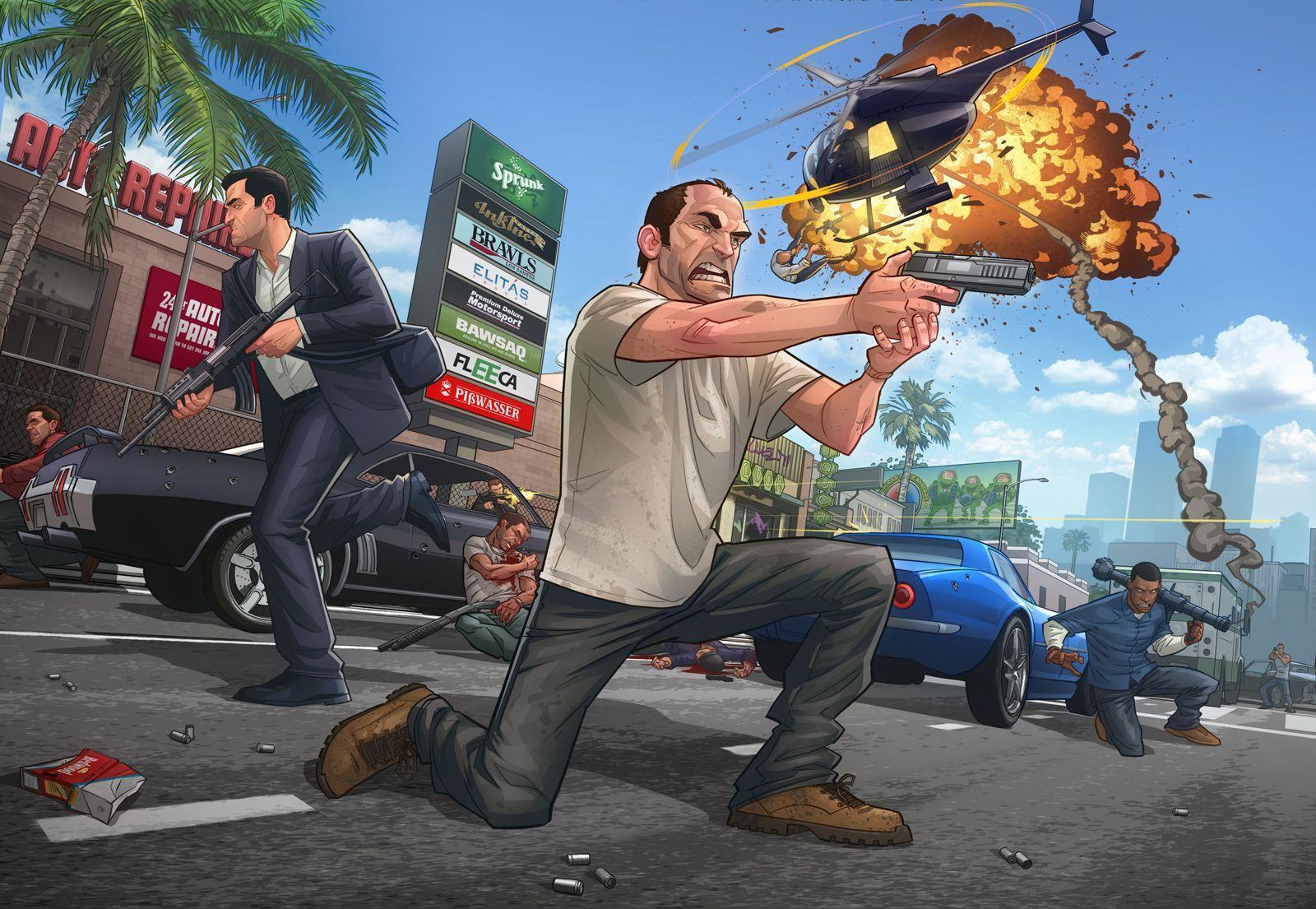1600x1105 Grand Theft Auto V hình nền