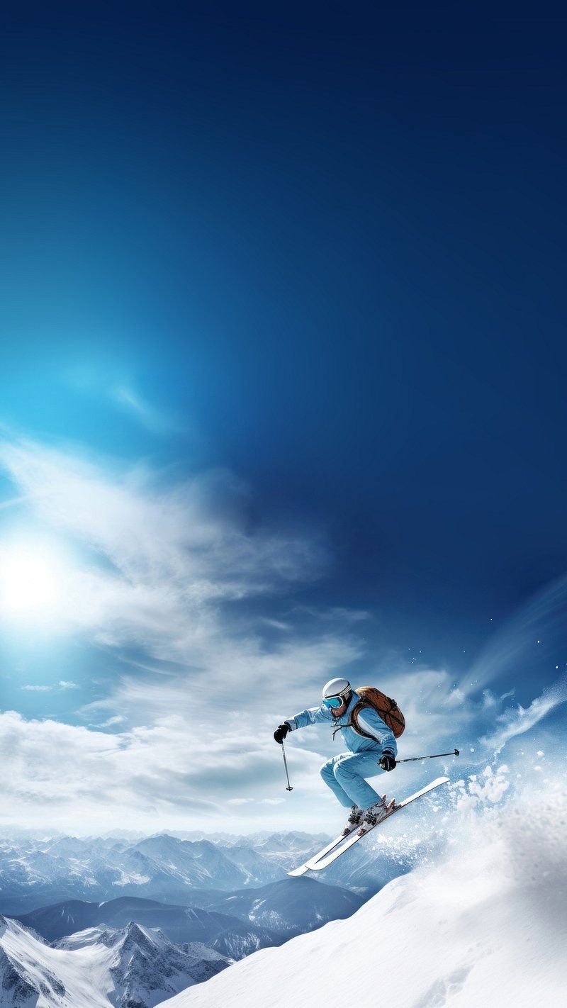 800x1422 Skier Image Wallpaper