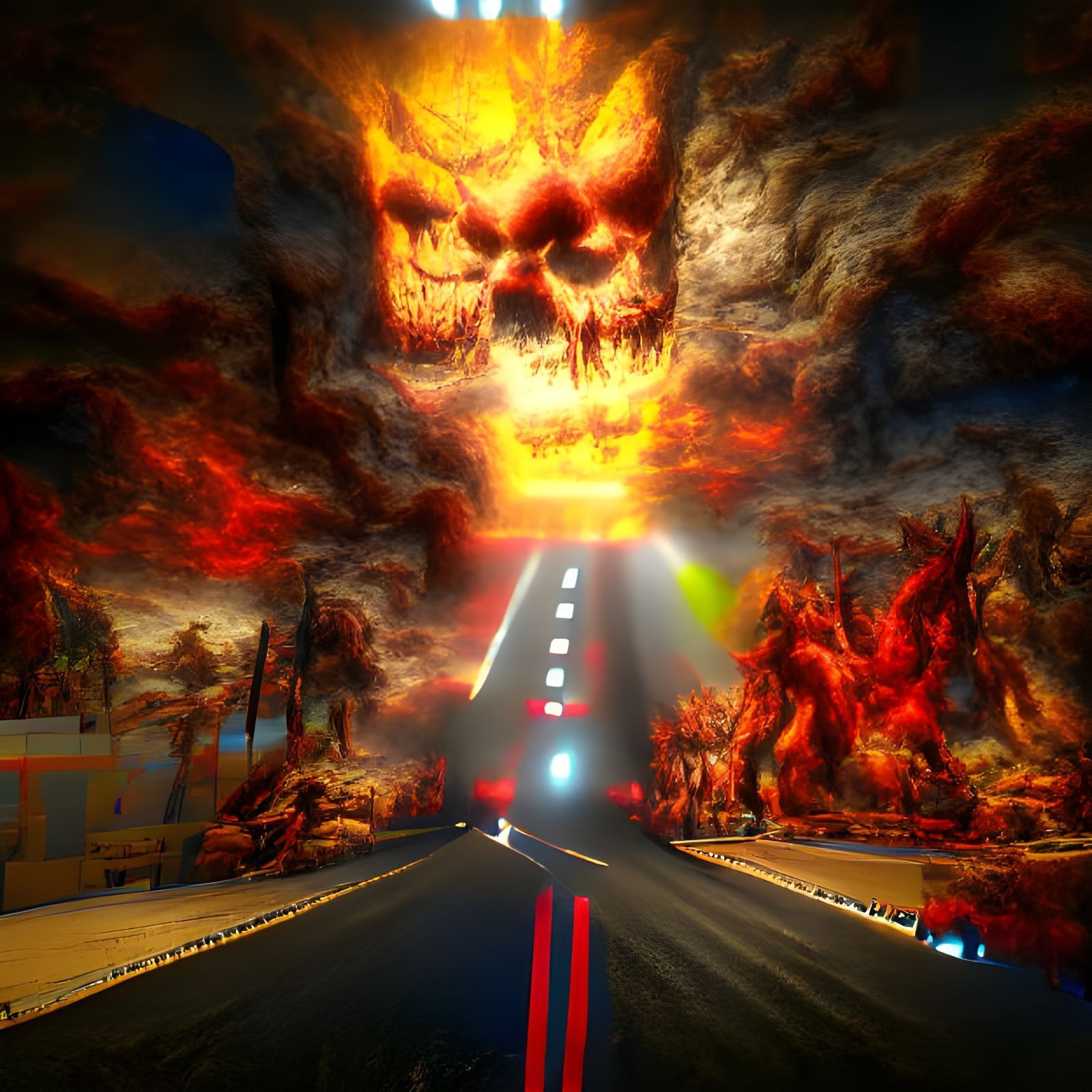 1600x1600 A Highway to Hell Generated Artwork