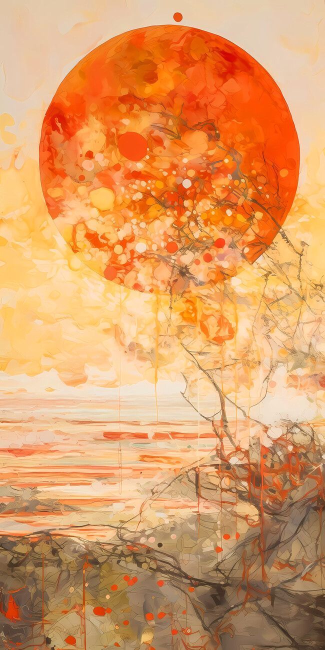 650x1300 CHINESE ART: Sunrise Reflections on the River: Vertical XL Wall Mural