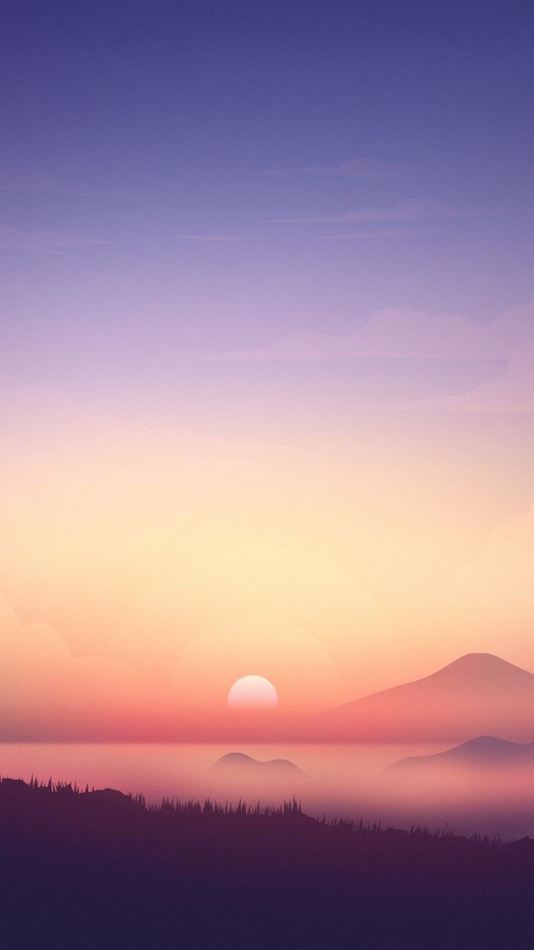 750x1334 Download wallpaper 750x1334 sunrise, minimal, sky, digital art, iphone iphone 750x1334 HD background, 320
