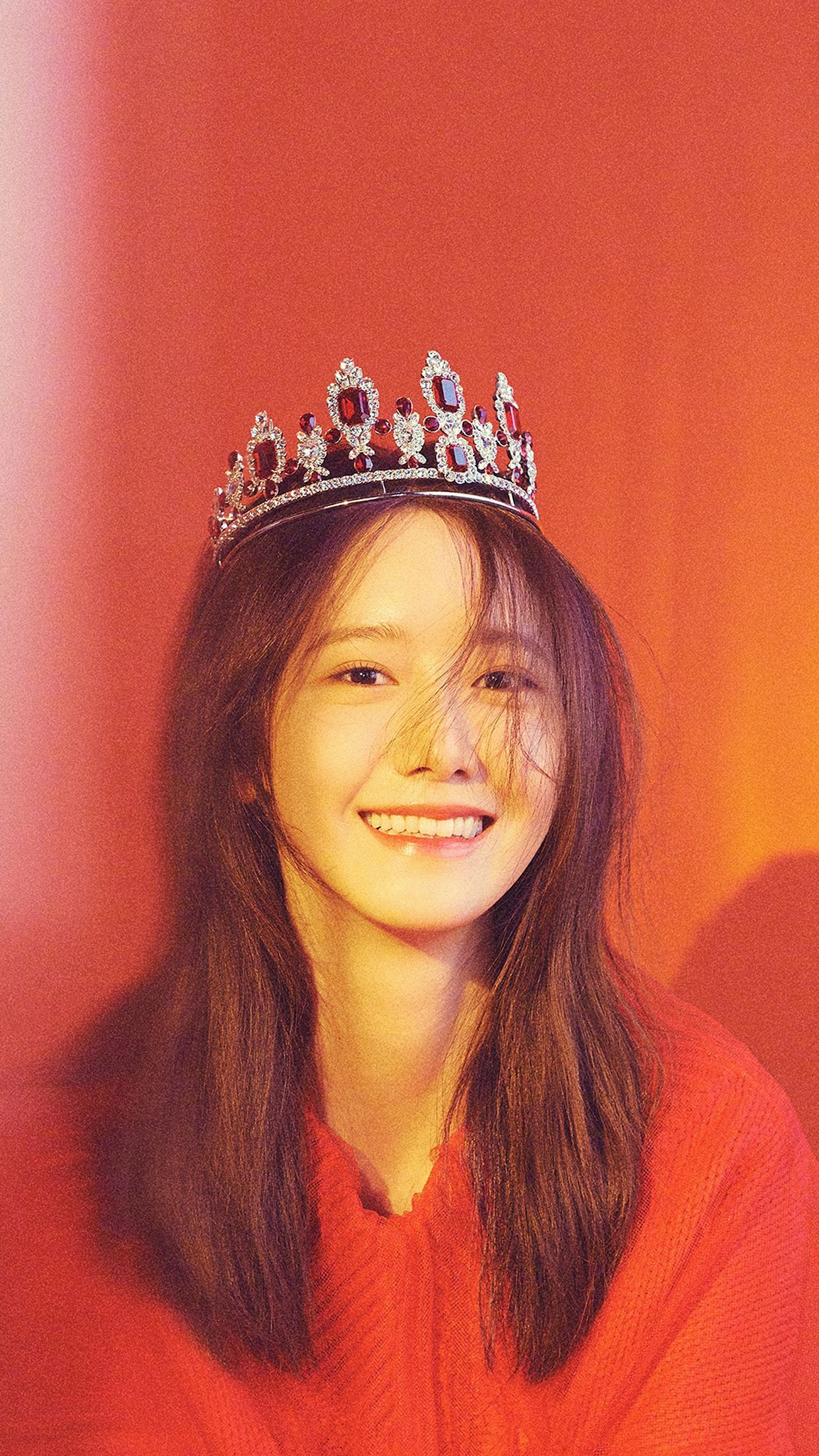 1242x2208 Yoona Kpop Girl Red Queen Snsd Wallpaper