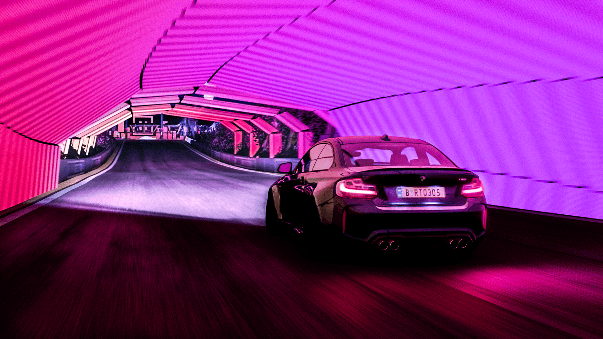 1920x1080 Neon BMW Wallpaper