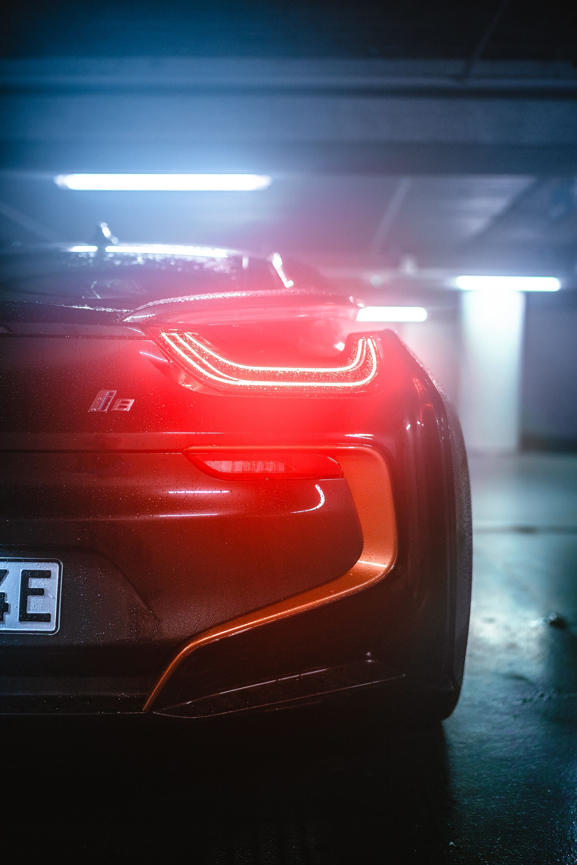 1920x2880 BMW i8 Neon Lights