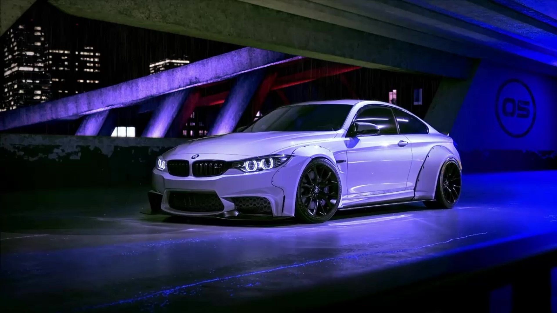 1920x1080 BMW M4 Neon Lights Live Wallpaper