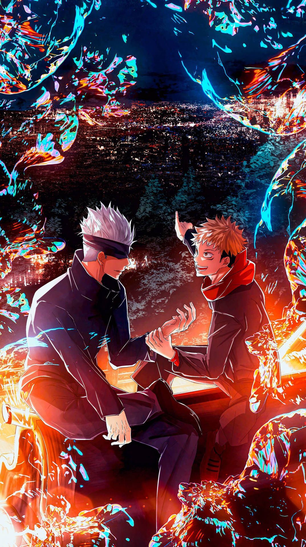 1074x1920 Download Gojo And Yuji Jujutsu Kaisen iPhone Wallpaper