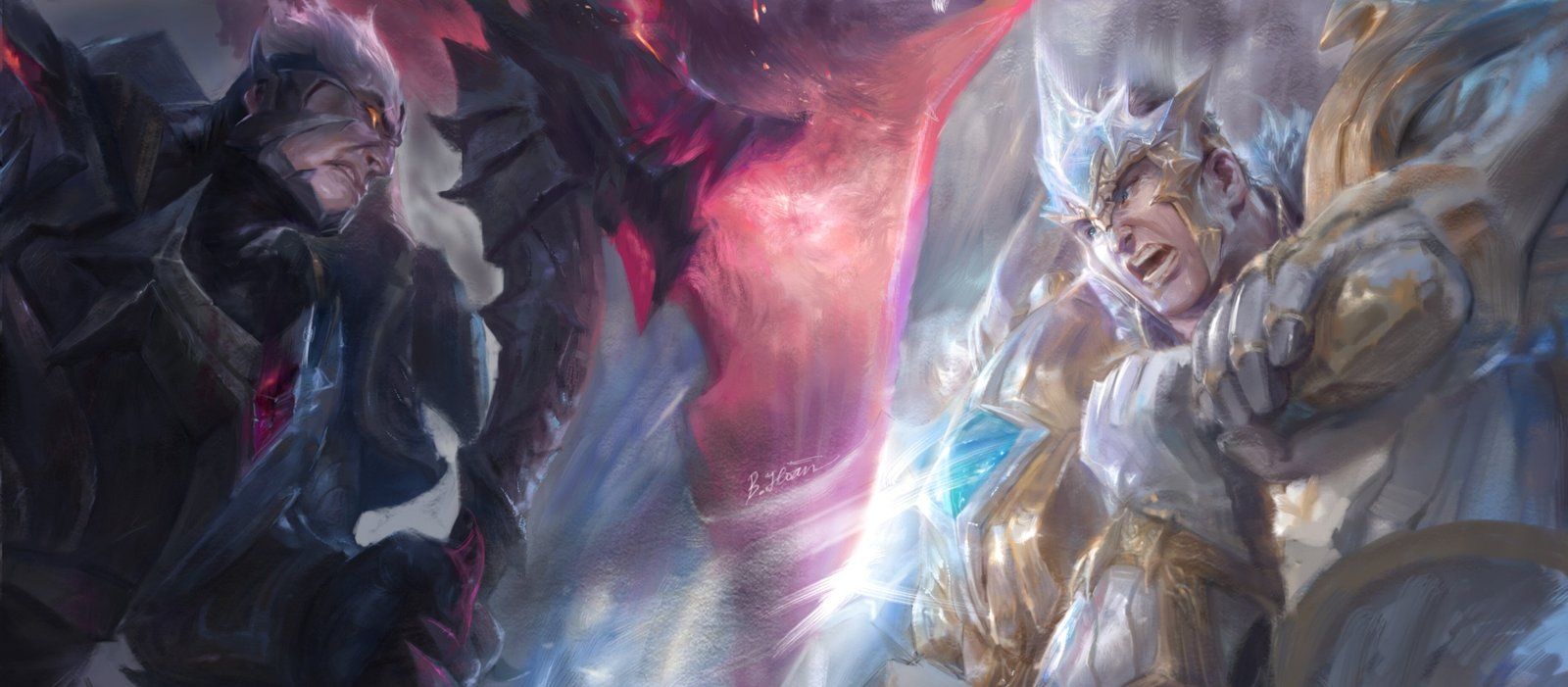 1600x701 God King Darius Vs Garen. Wallpaper & Fan Arts. League Of Legends