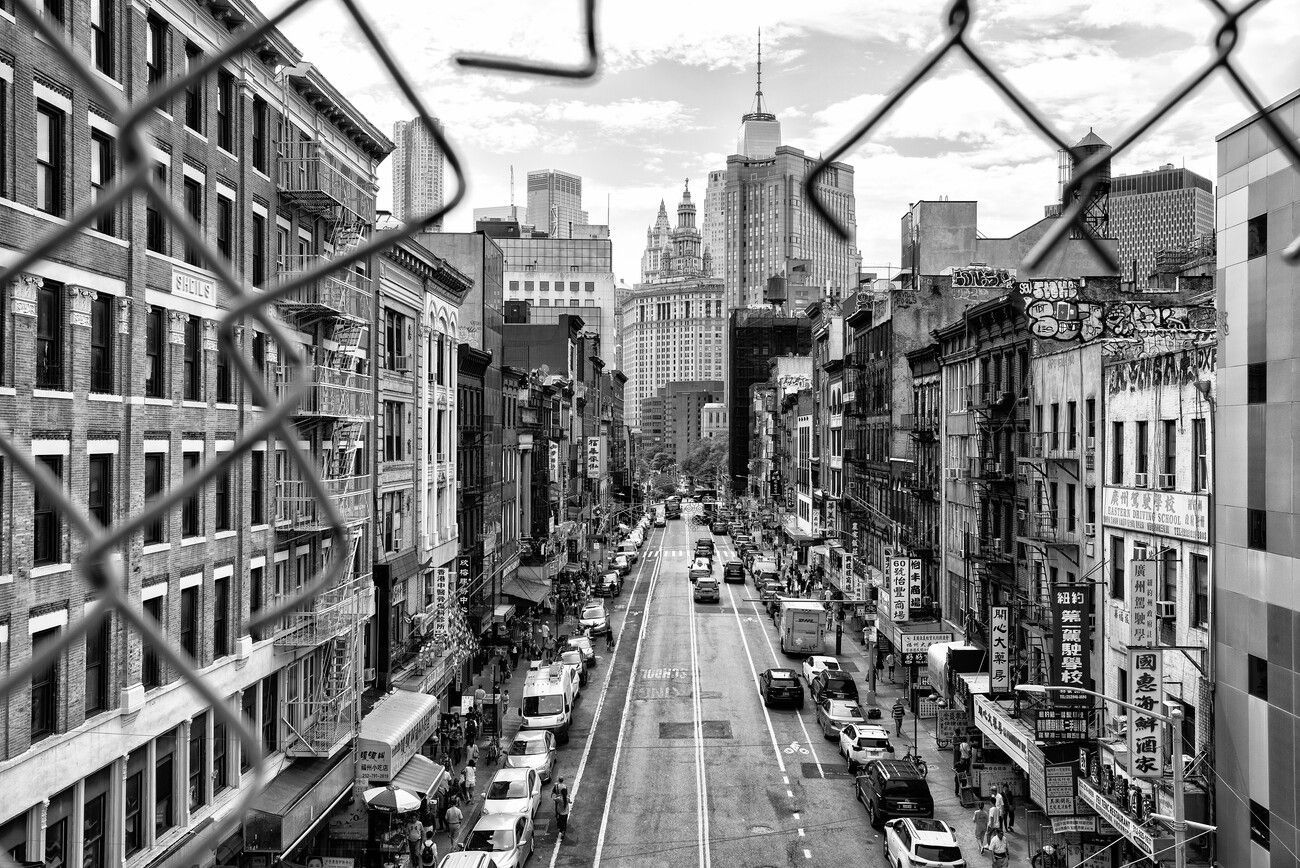 1300x868 Black Manhattan Chinatown Wall Mural