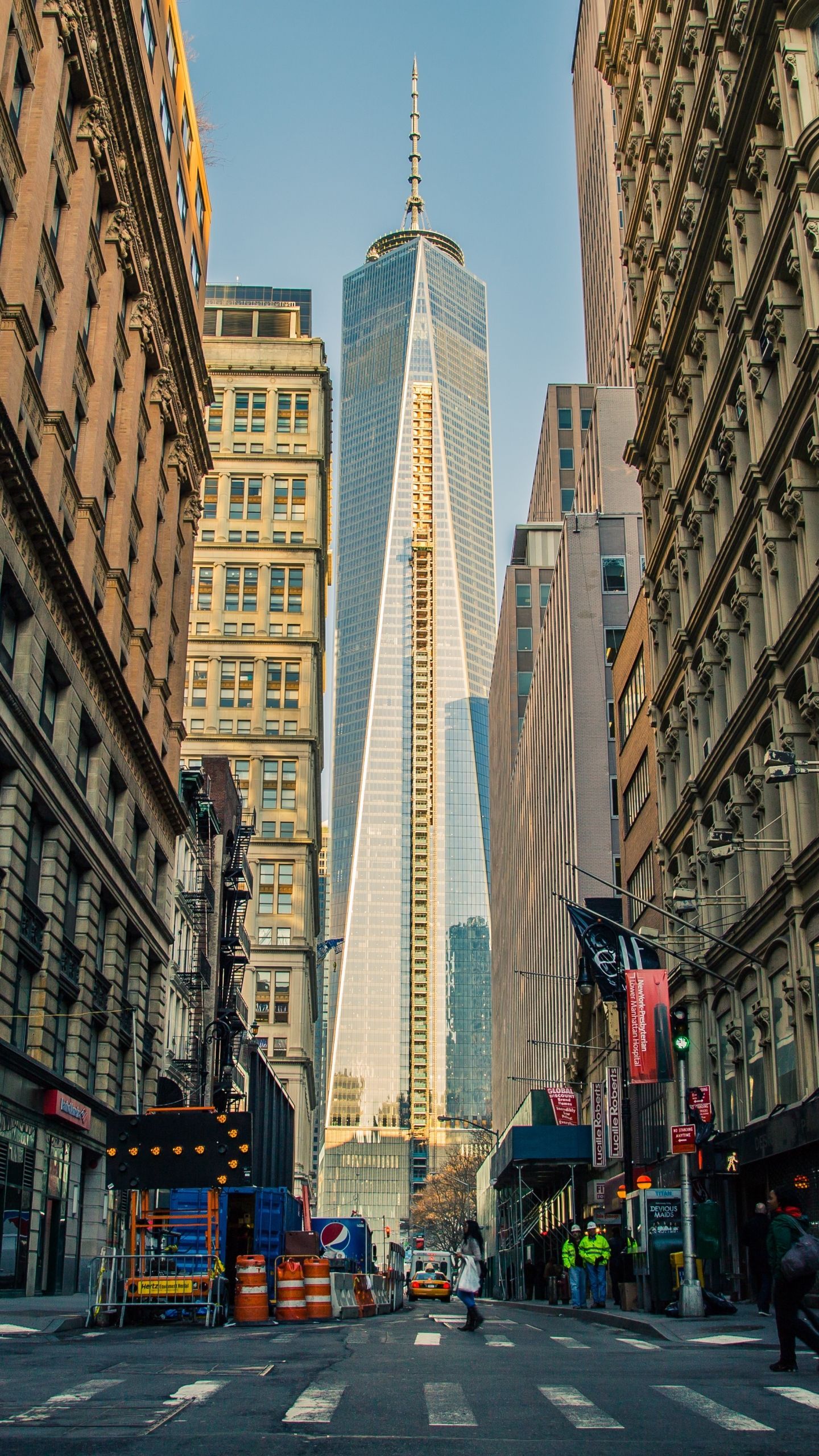1440x2560 Mobile wallpaper: Cities, Building, Street, New York, Manhattan, Man Made, 1189856 download the picture for free