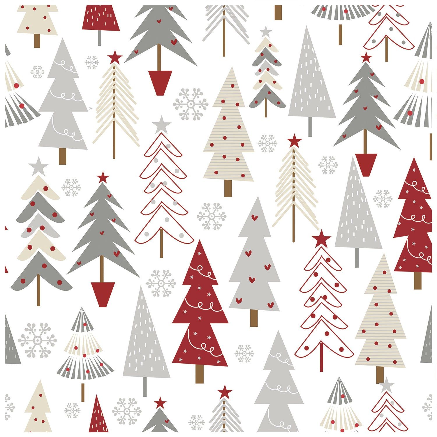 1500x1500 Christmas Tree Contact Wall Paper Peel and Stick Wallpaper Red / White