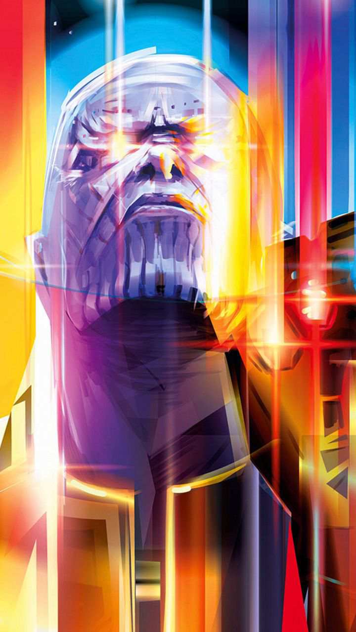 720x1279 Thanos With Infinity Stones Art Wallpaper