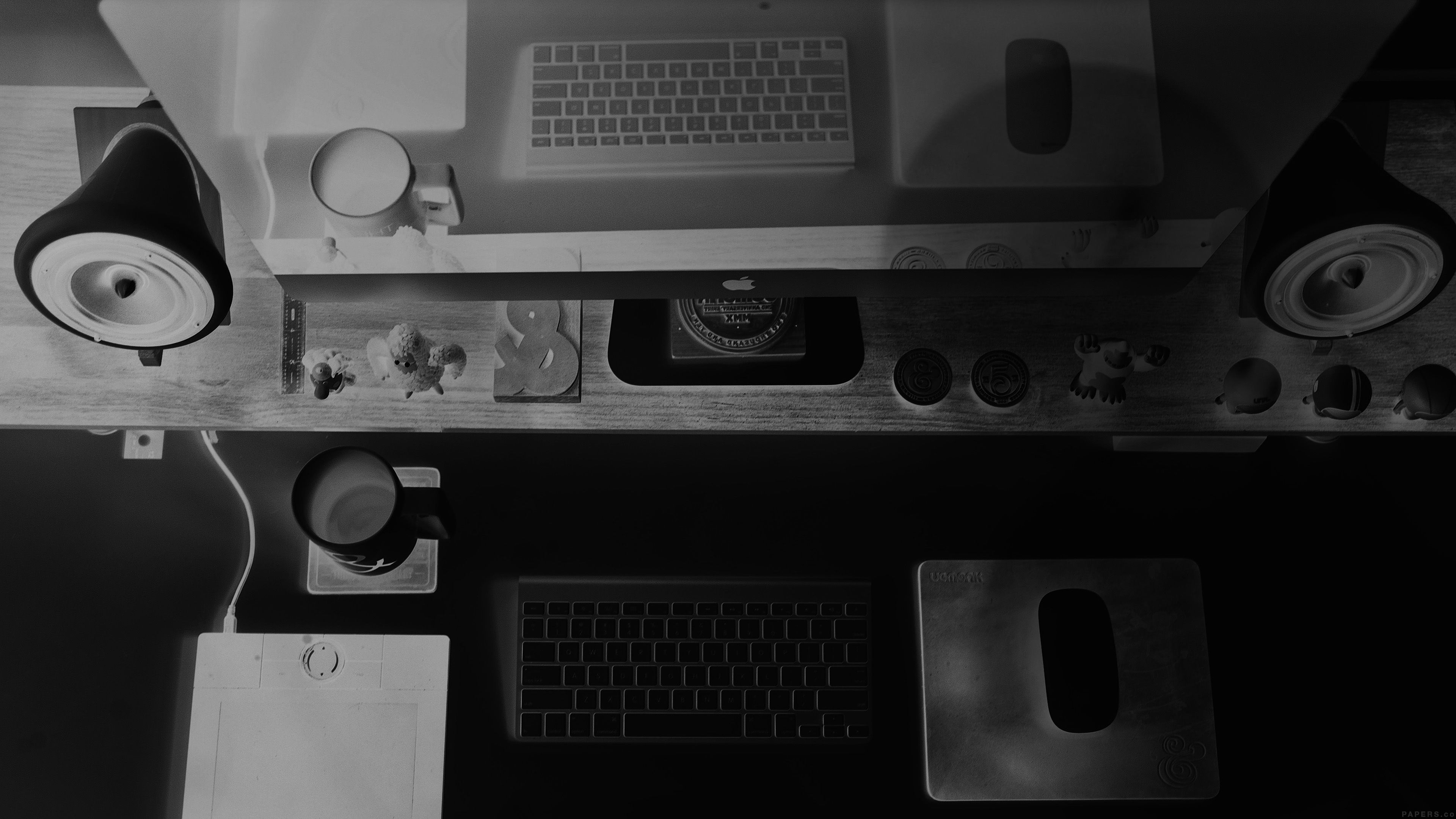 3840x2160 wallpaper for desktop, laptop. mac apple desk jeff sheldon dark office