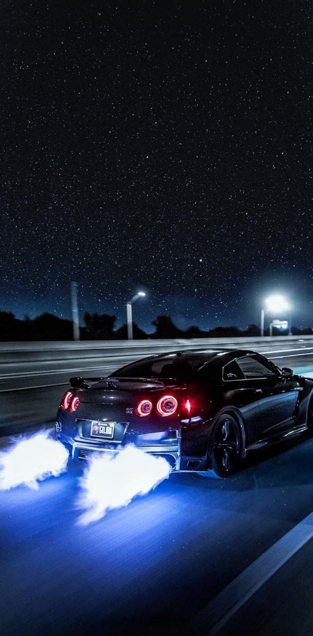 630x1280 Nissan GTR Exhaust Wallpaper Download