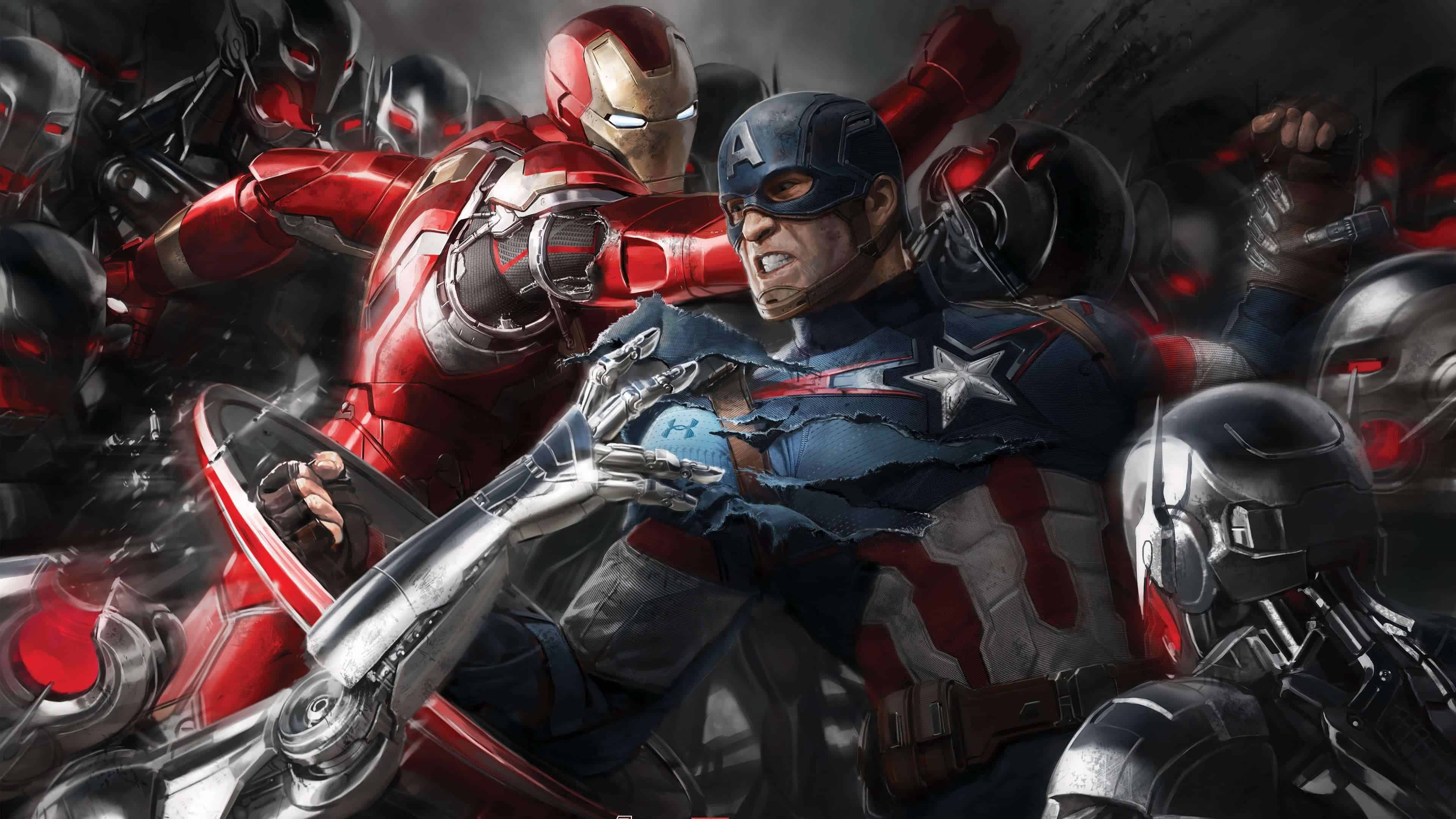 Iron Man vs Captain America 4K Wallpapers - Top Free Iron Man vs