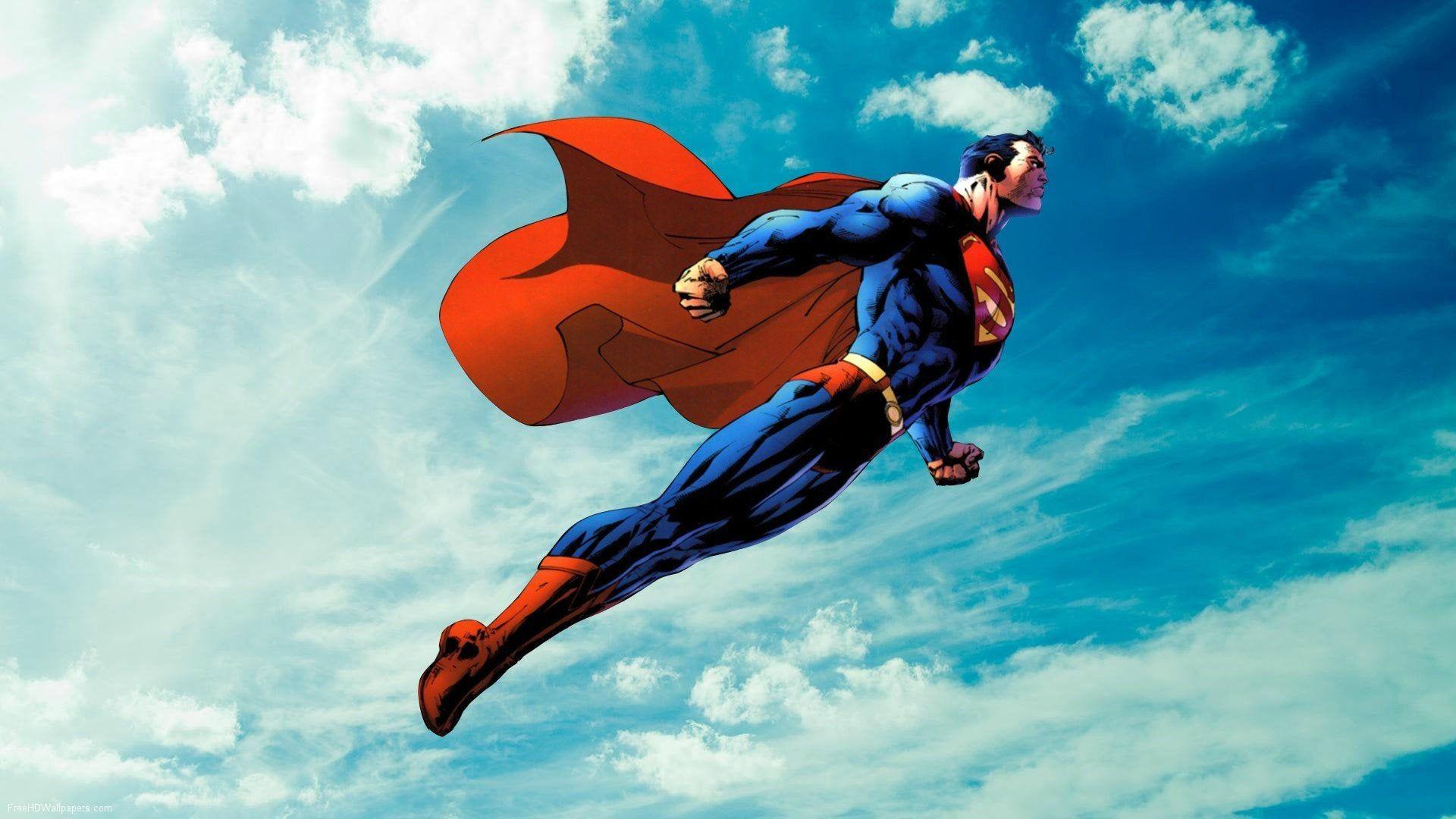 1920x1080 OC] Superman wallpaper I made with realistic background [1920 x 1080