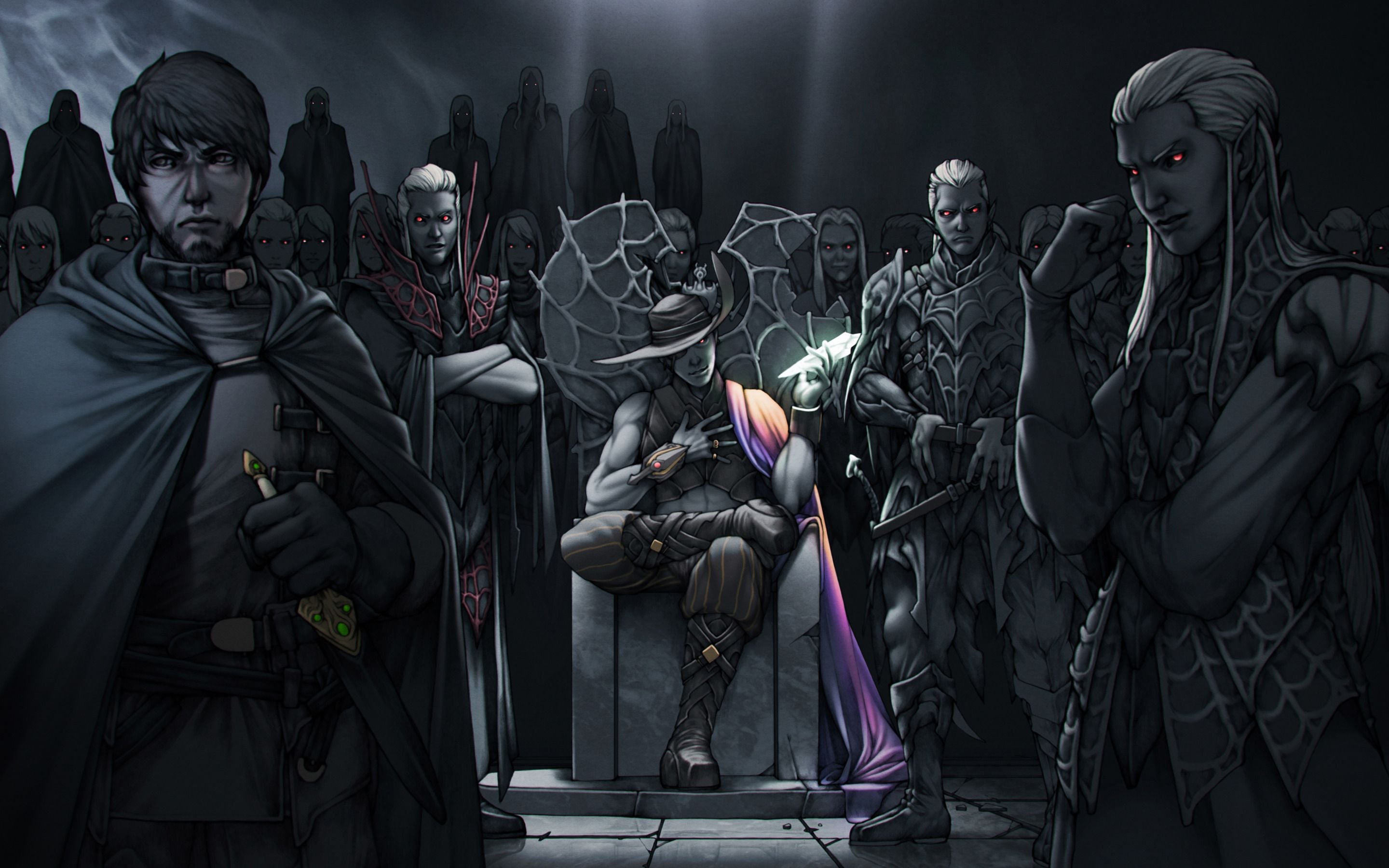 2880x1800 Download Wallpaper Art, The Forgotten Realms, Artemis Entreri, Rai Guy Bondalek, Kimmuriel Oblodra, Jarlaxle Baenre, Section Games In Resolution 2880x1800