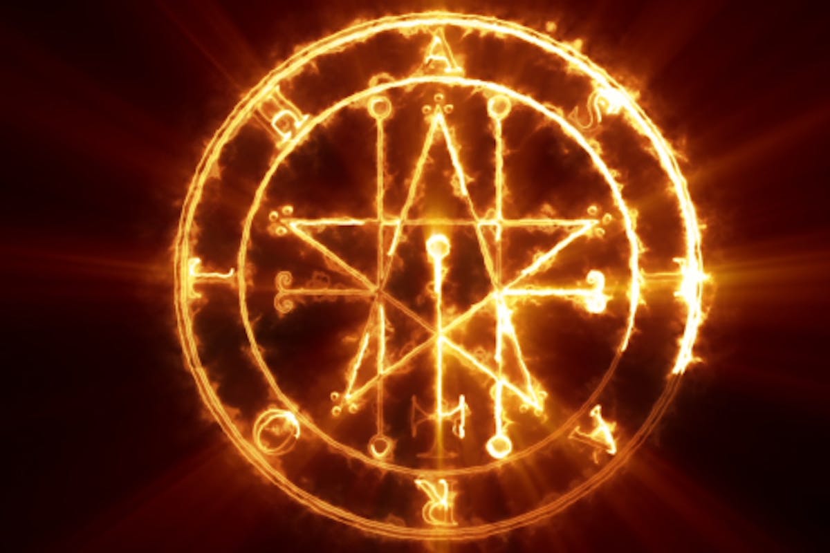 1200x800 Astaroth Occult Symbol, Stock Video