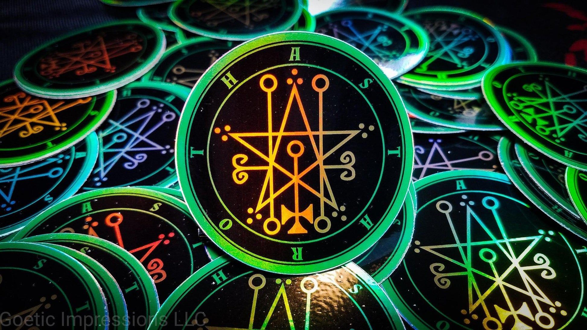 1946x1095 Astaroth Sigil Holographic Sticker