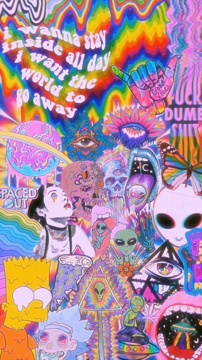 675x1200 Trippy Dope Wallpaper