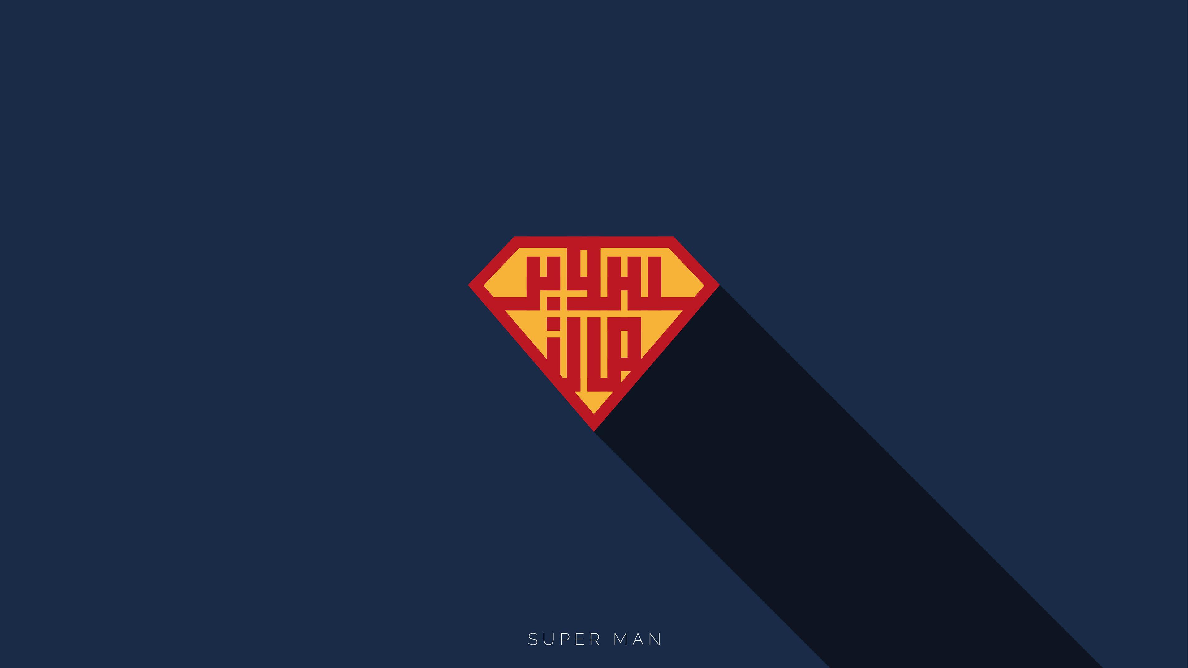3840x2160 Wallpaper 4k Superman Calligraphy 4k Wallpaper, Artist Wallpaper
