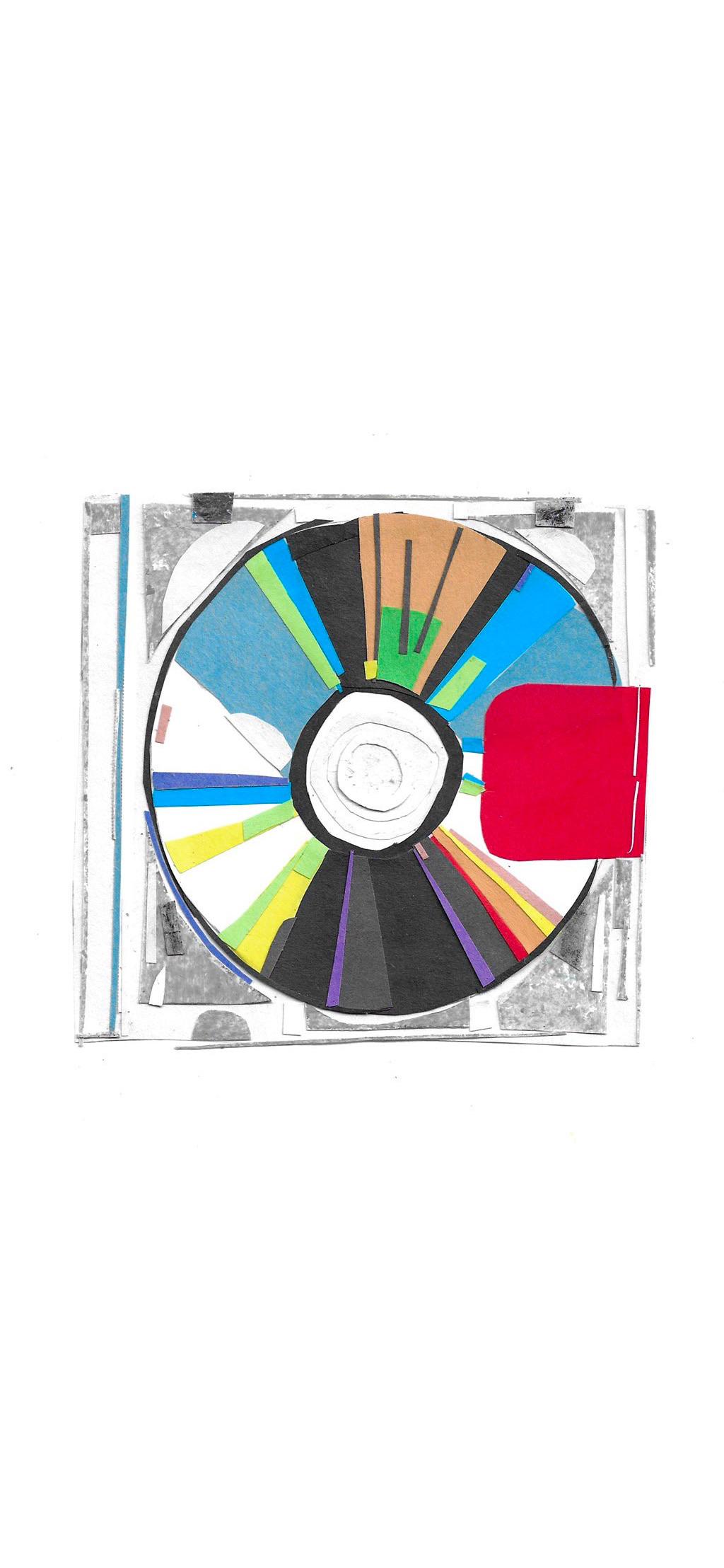 1024x2216 Yeezus paper collage wallpaper