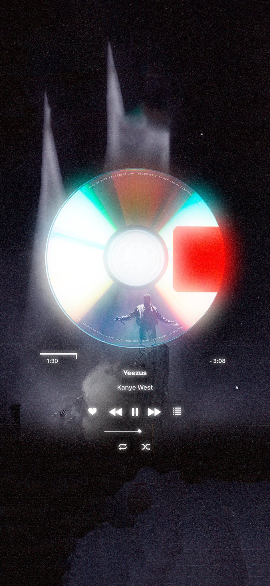 946x2048 CM Designs On X: Apple Music Aesthetic Player Week + Lockscreen Day 6 (Kanye West Discography) A Wallpaper For EVERY Kanye Album 6 10 Yeezus X