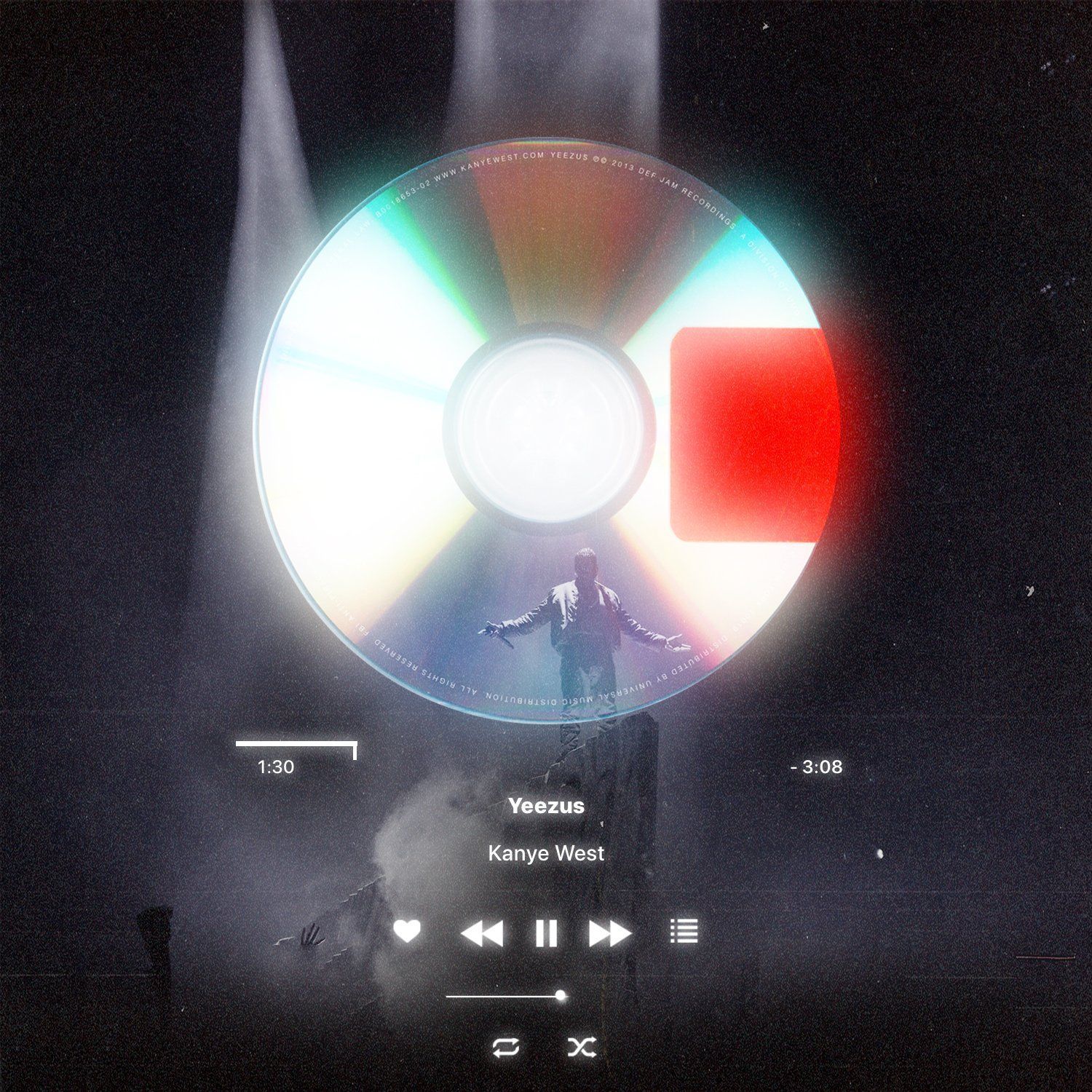 1500x1500 CM Designs On X: Apple Music Aesthetic Player Week + Lockscreen Day 6 (Kanye West Discography) A Wallpaper For EVERY Kanye Album 6 10 Yeezus X