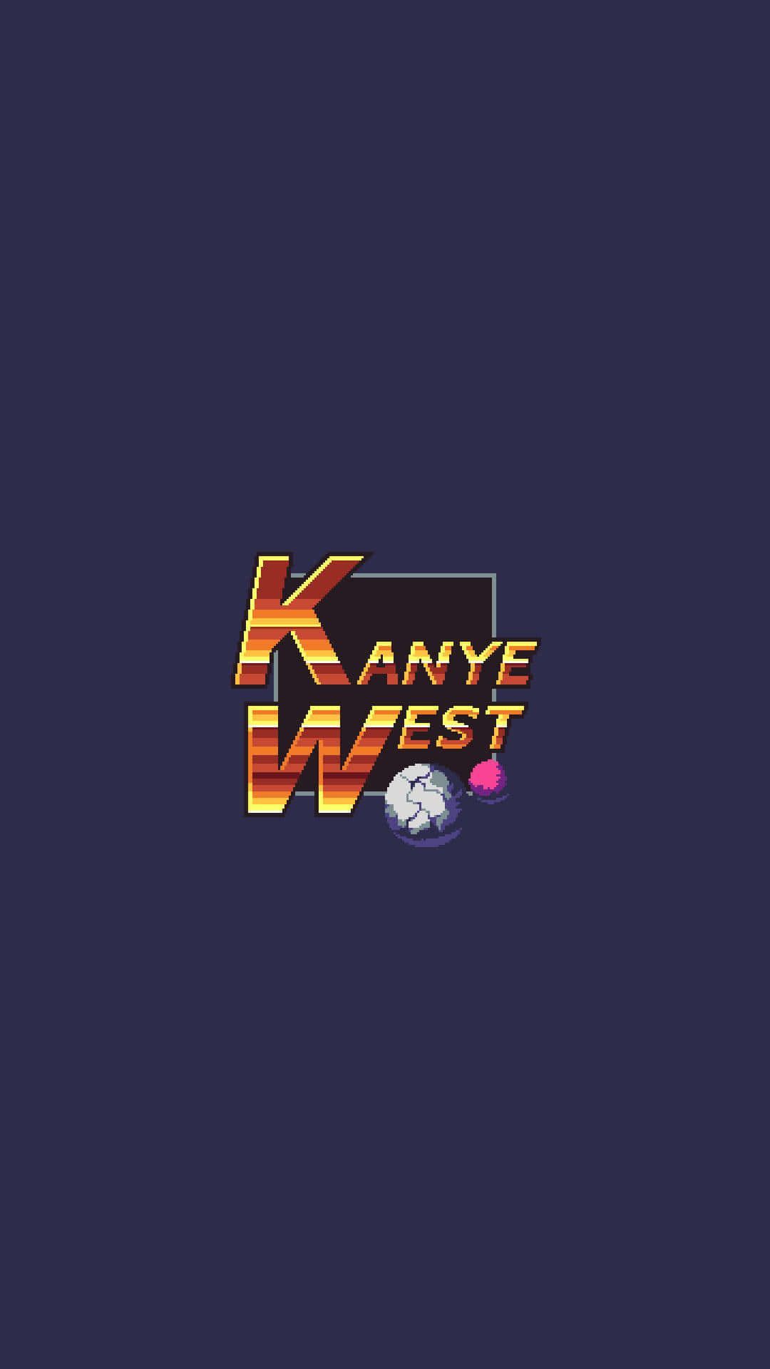 1080x1920 Download Kanye West Logo On A Dark Background Wallpaper