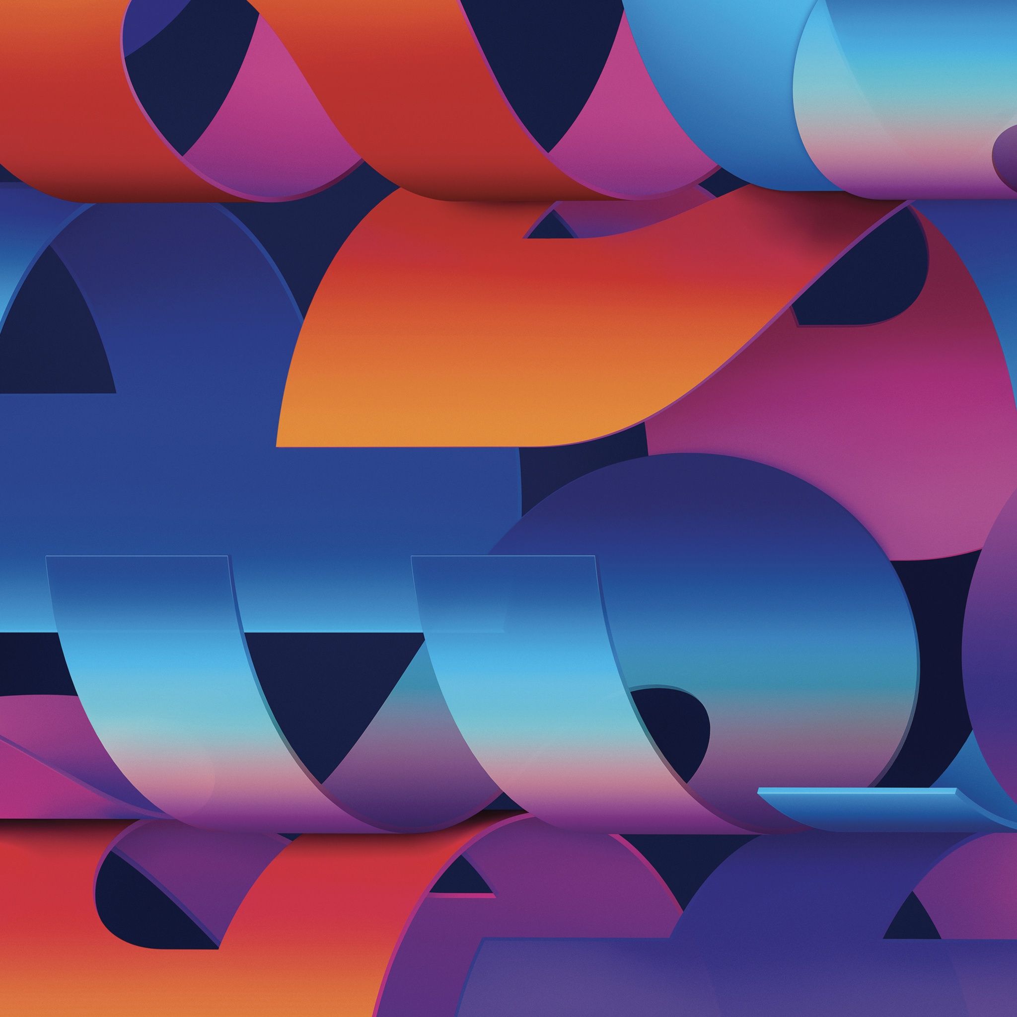 2048x2048 Apple Studio Display Wallpaper 4K, Colorful background, Stock