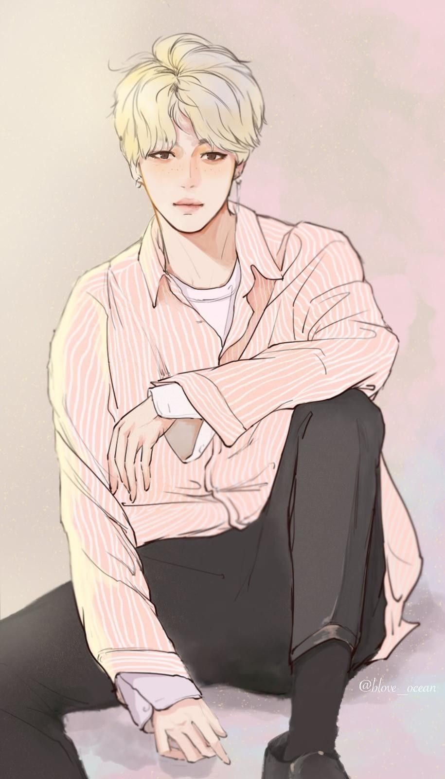 915x1600 Jimin cartoon Wallpaper Download