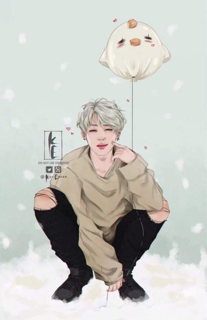 720x1114 Jimin Chibi Wallpaper