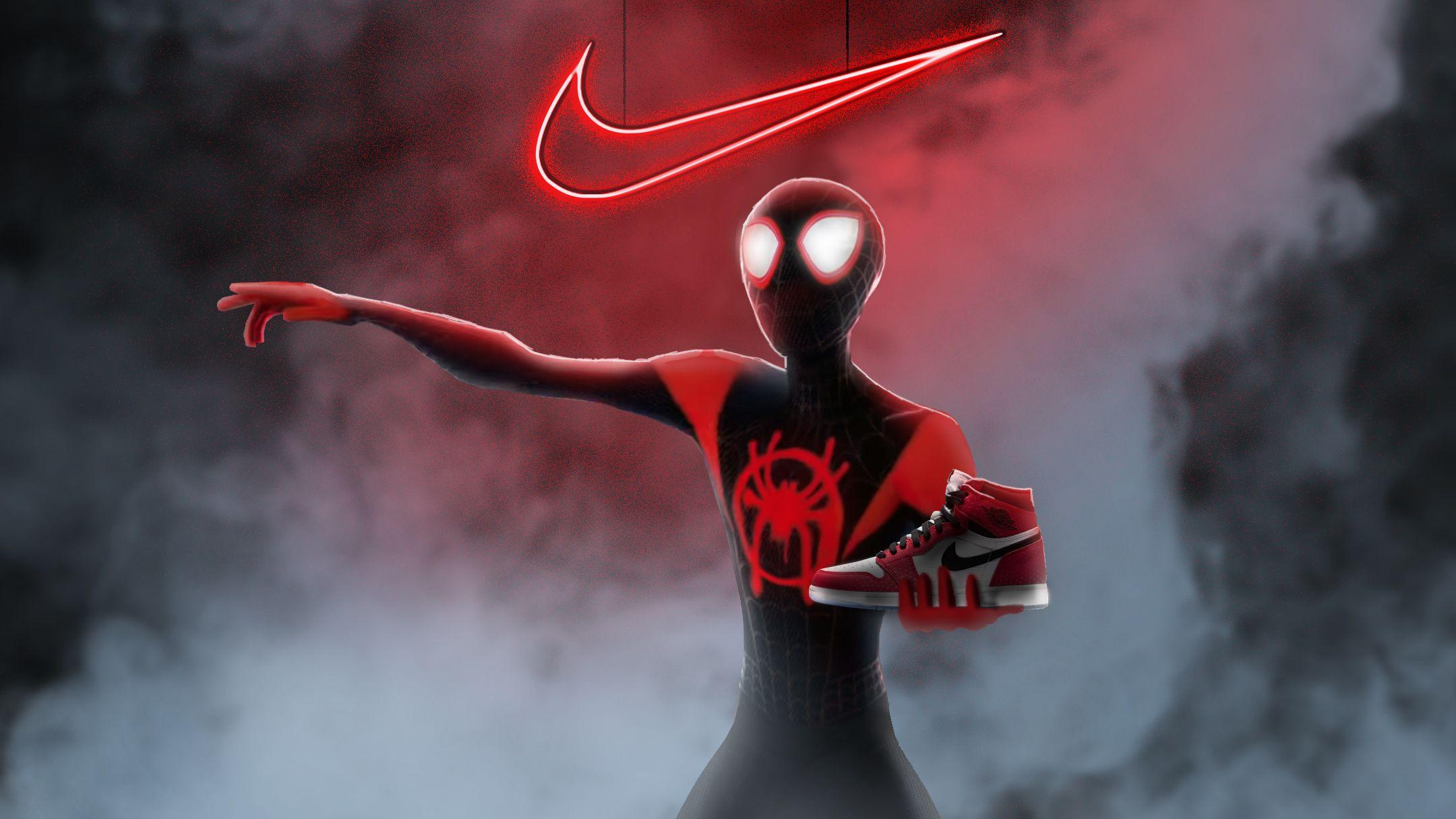 2160x1215 Spiderman Miles Morales Nike Air Jordan, HD Superheroes, 4k