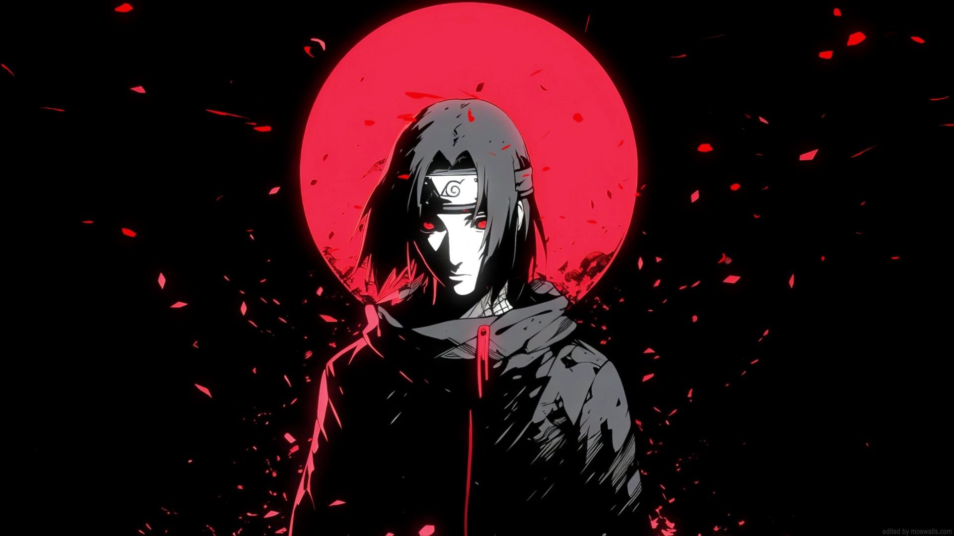 Itachi Red Moon Wallpapers - Top Free Itachi Red Moon Backgrounds ...