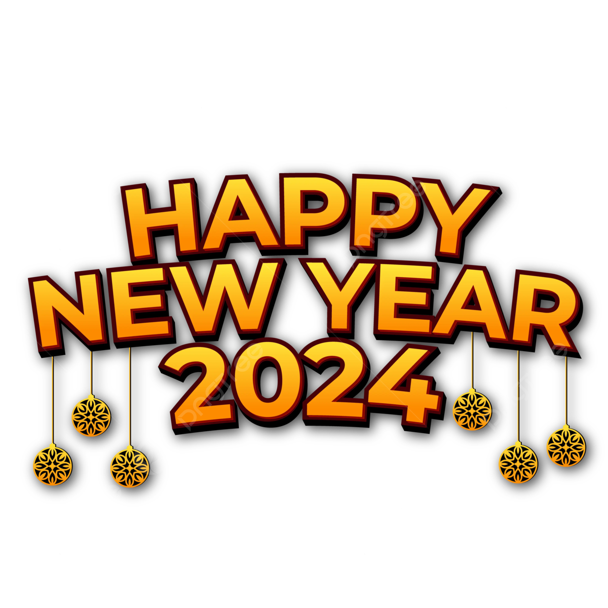 1200x1200 Happy New Year 2024 Vector, Happy New Year, Happy New Year Text, New Year PNG and Vector with Transparent Background for Free Download