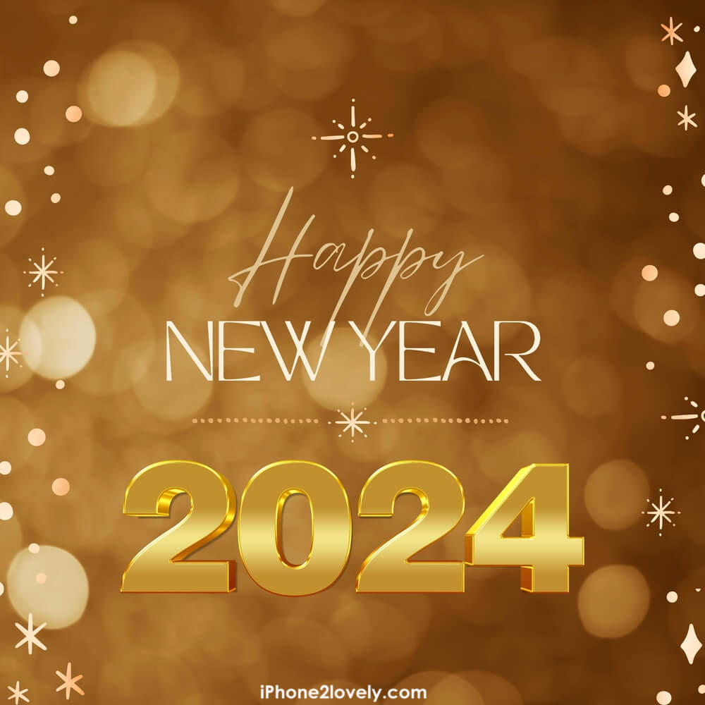 1000x1000 Happy New Year 2024 Wallpaper Image HD (Free Download)