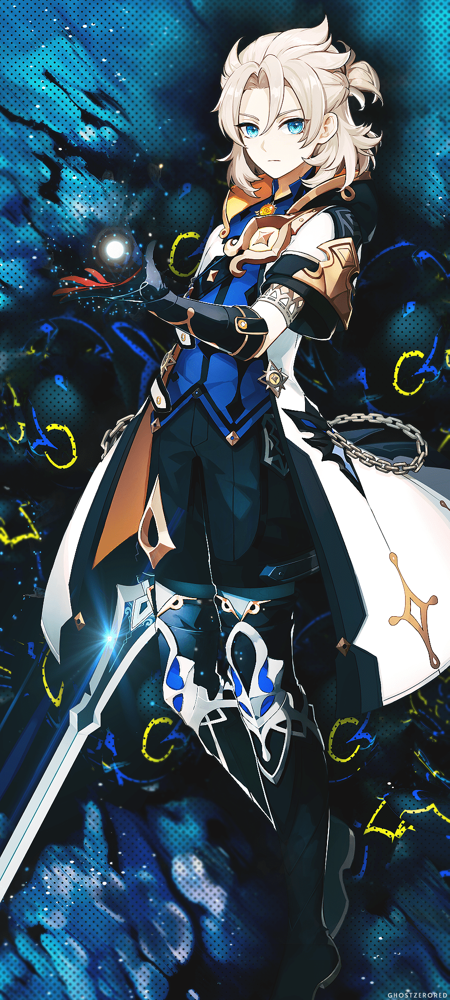 922x2048 Made Albedo Mobile Background (HD Link In Comments) : R Genshin_Impact