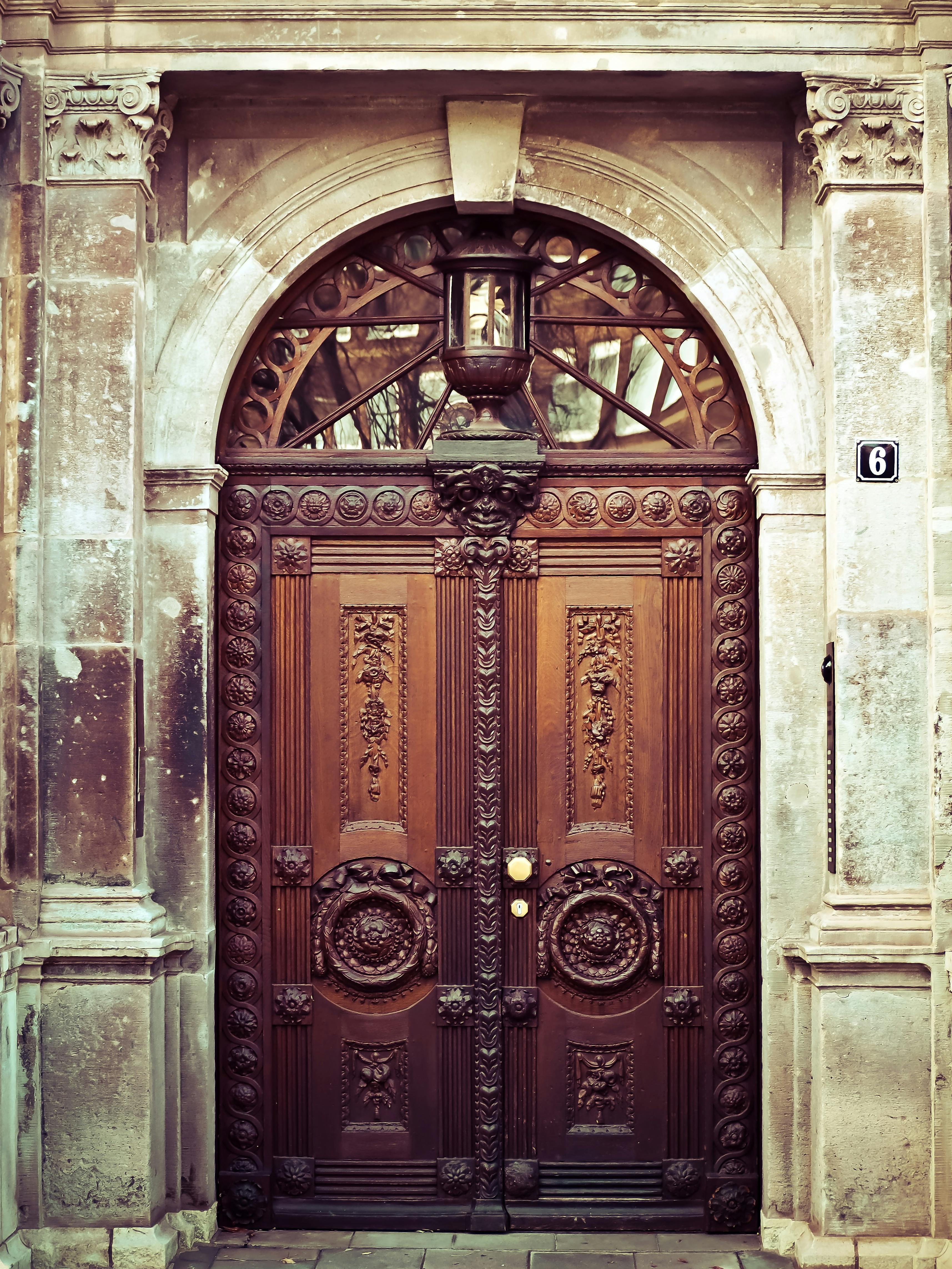 3429x4571 Brown Wooden Door · Free