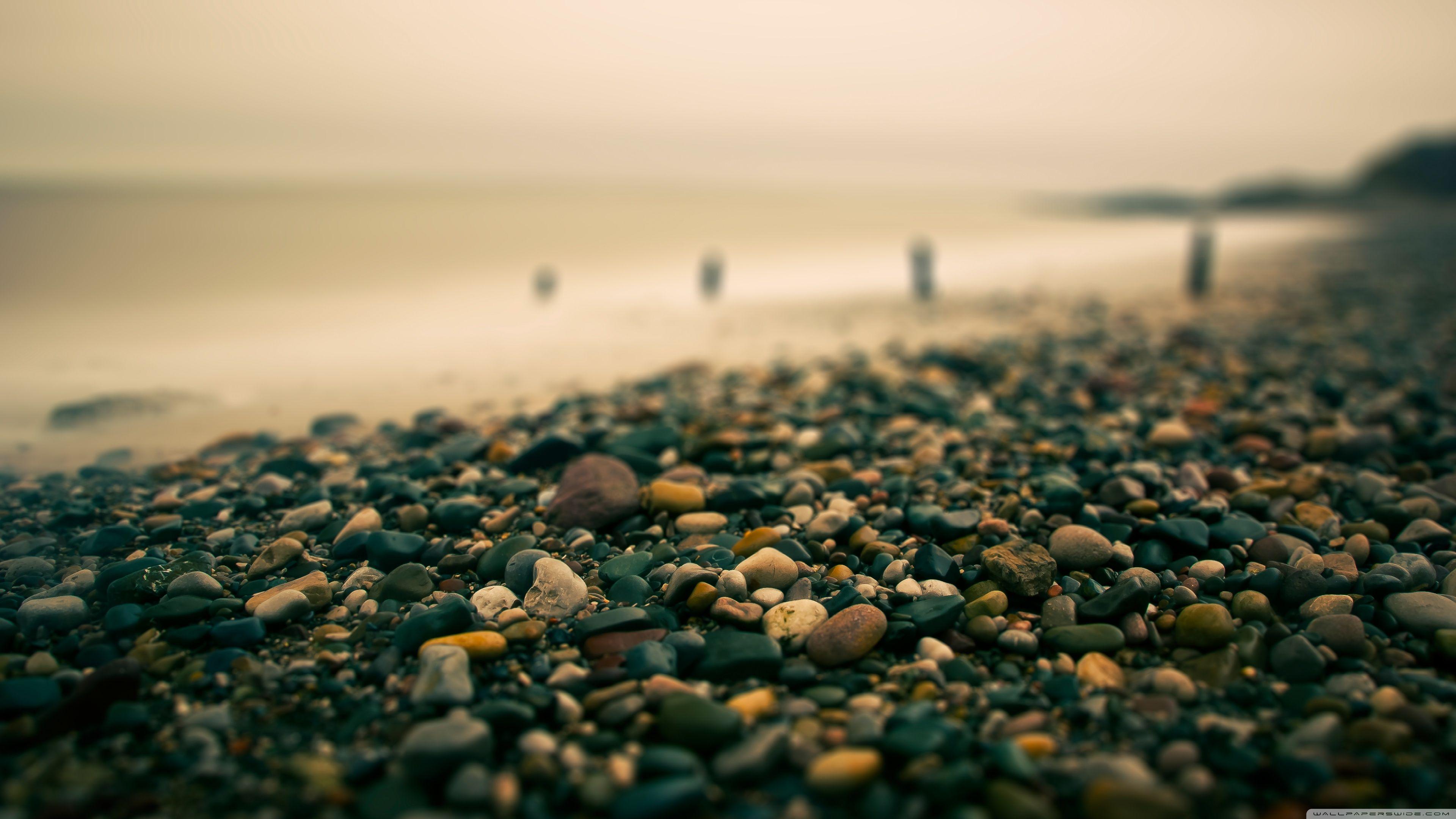 3840x2160 Beach Pebbles Autumn Ultra HD Desktop Background Wallpaper for 4K